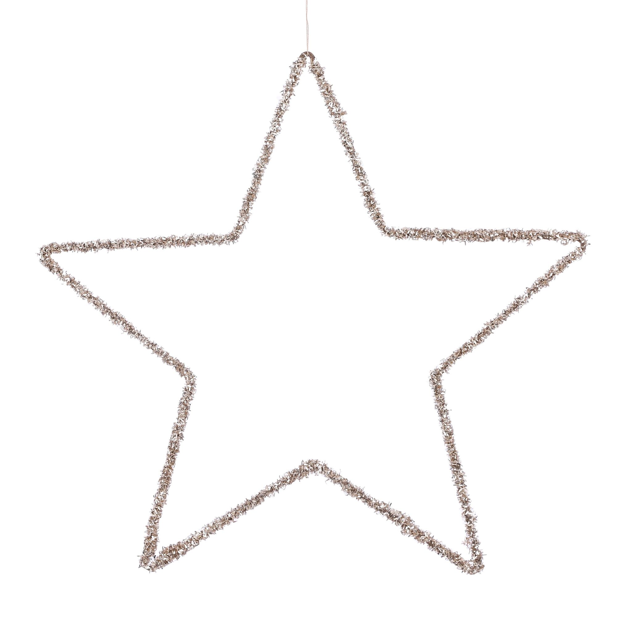 Ornament ster champagne