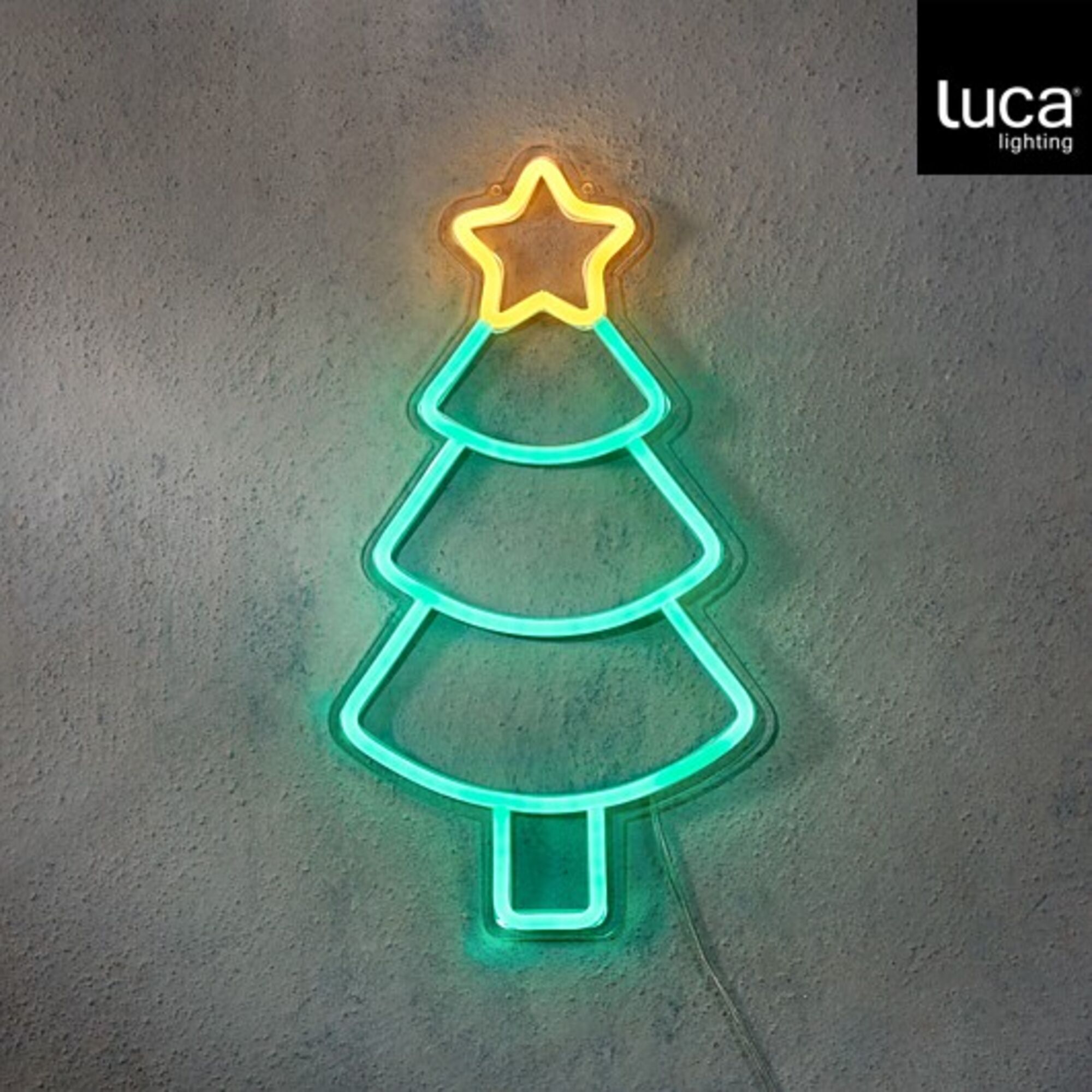 Neon light kerstboom groen warm wit IP20 90 led with dimmer USB aansluiting