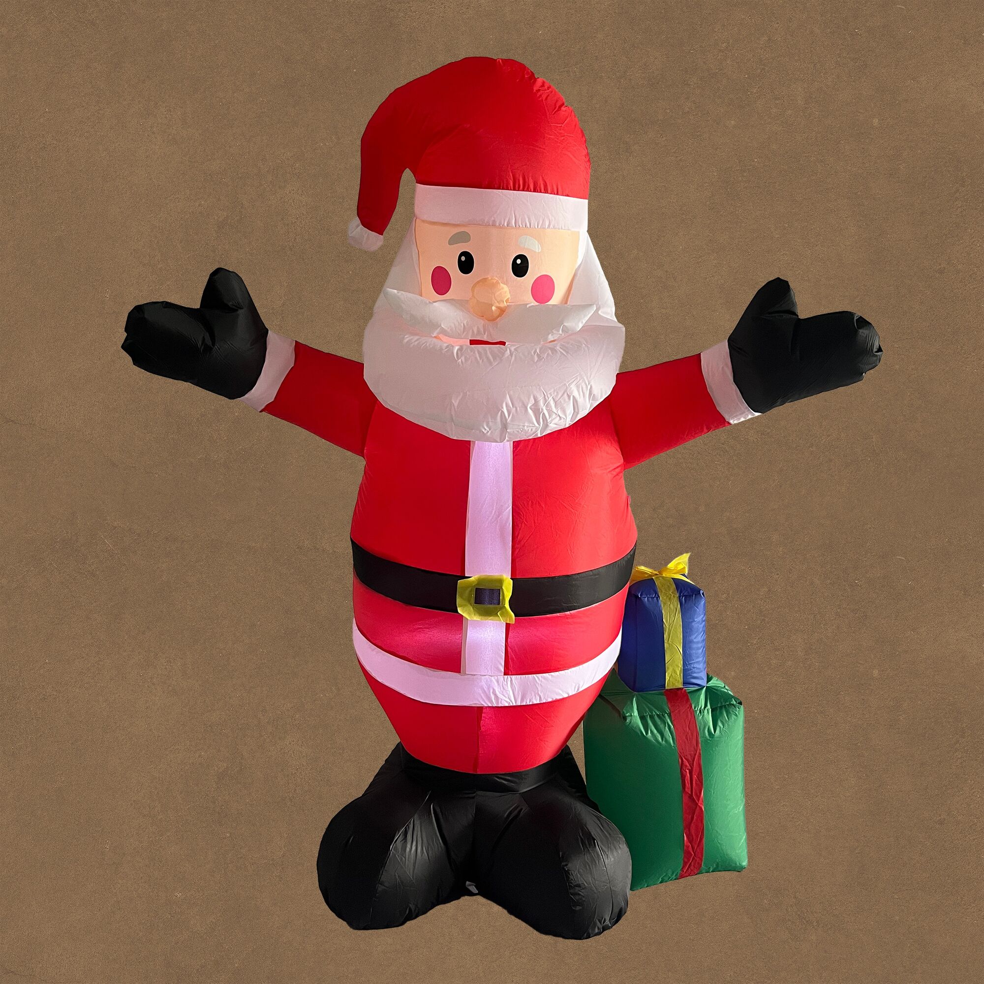 Opblaasbaar kerstman rood led IP44 adapter included