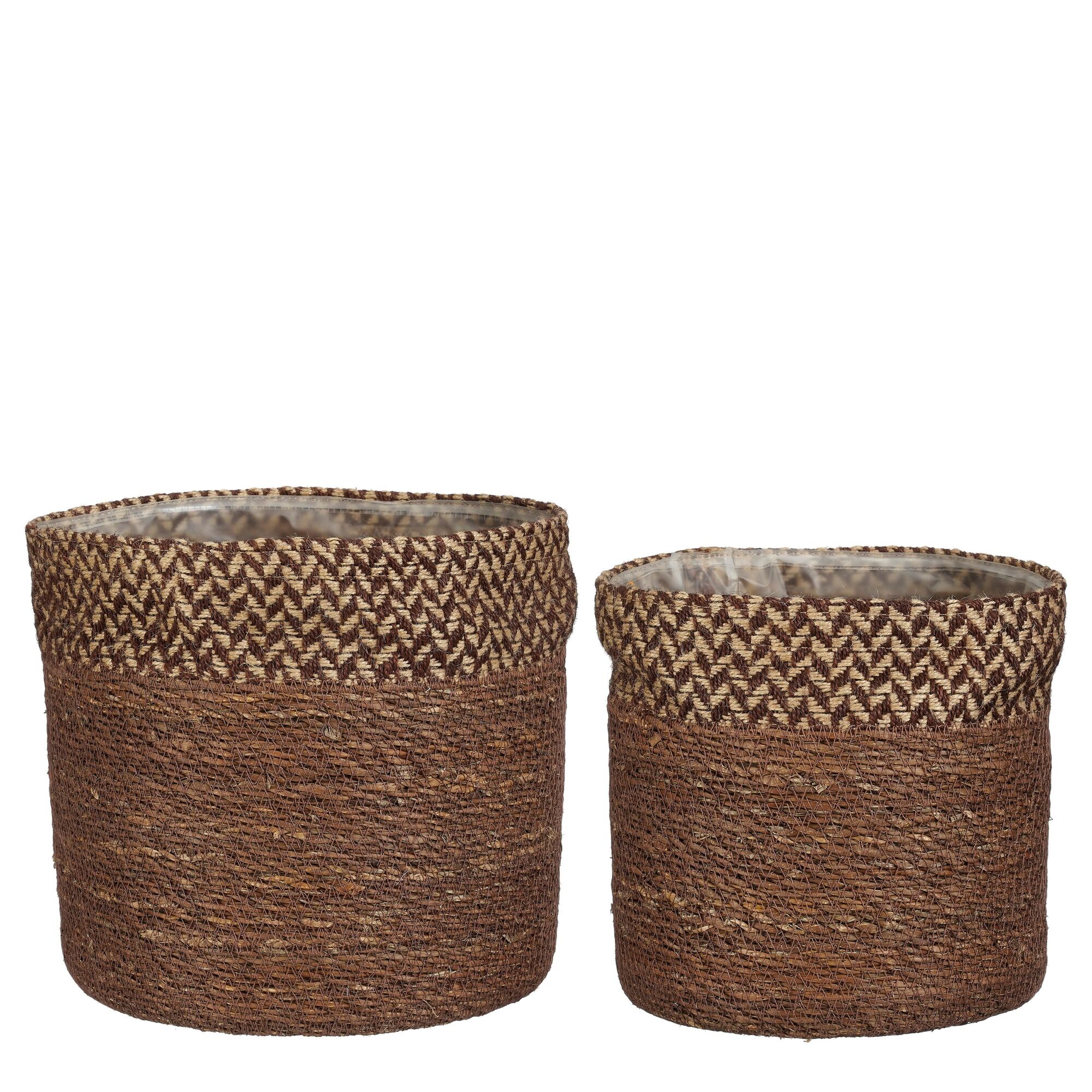 Atlantic mand rond bruin set van 2