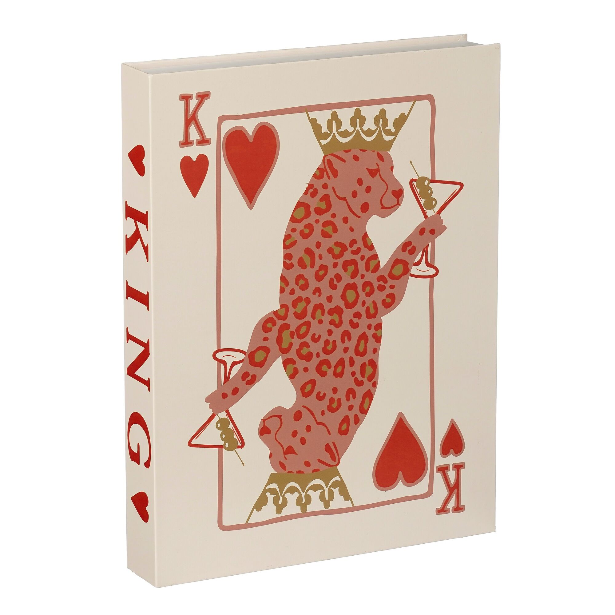 Decoratie boek King of Hearts roze FSC Recycled