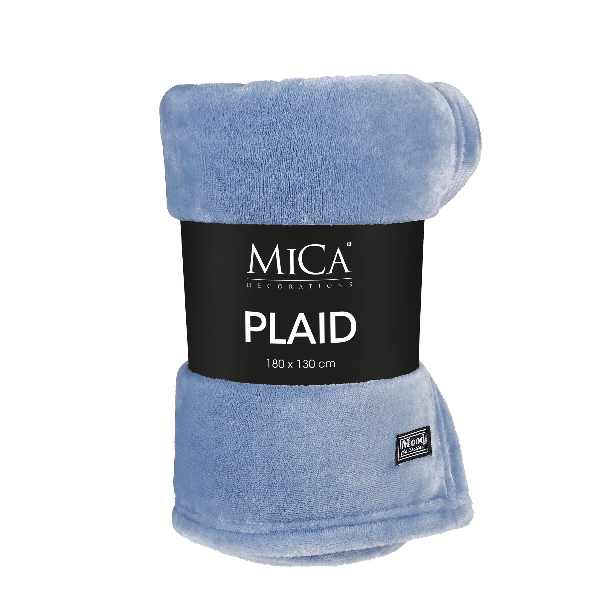 Famke fleece plaid l.blauw