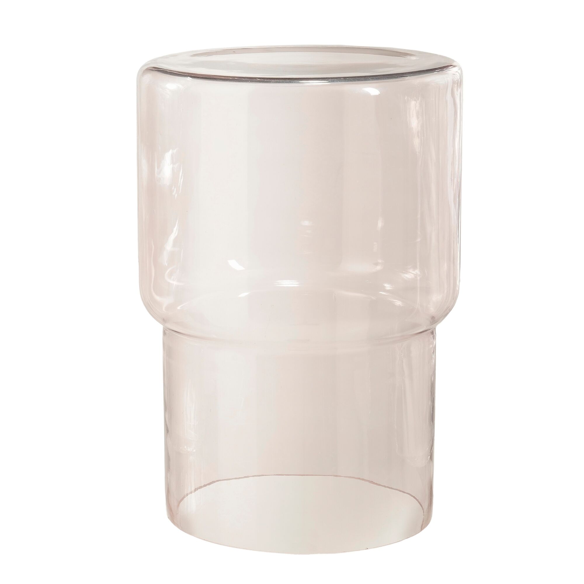 Ciska bijzettafel glas l.roze