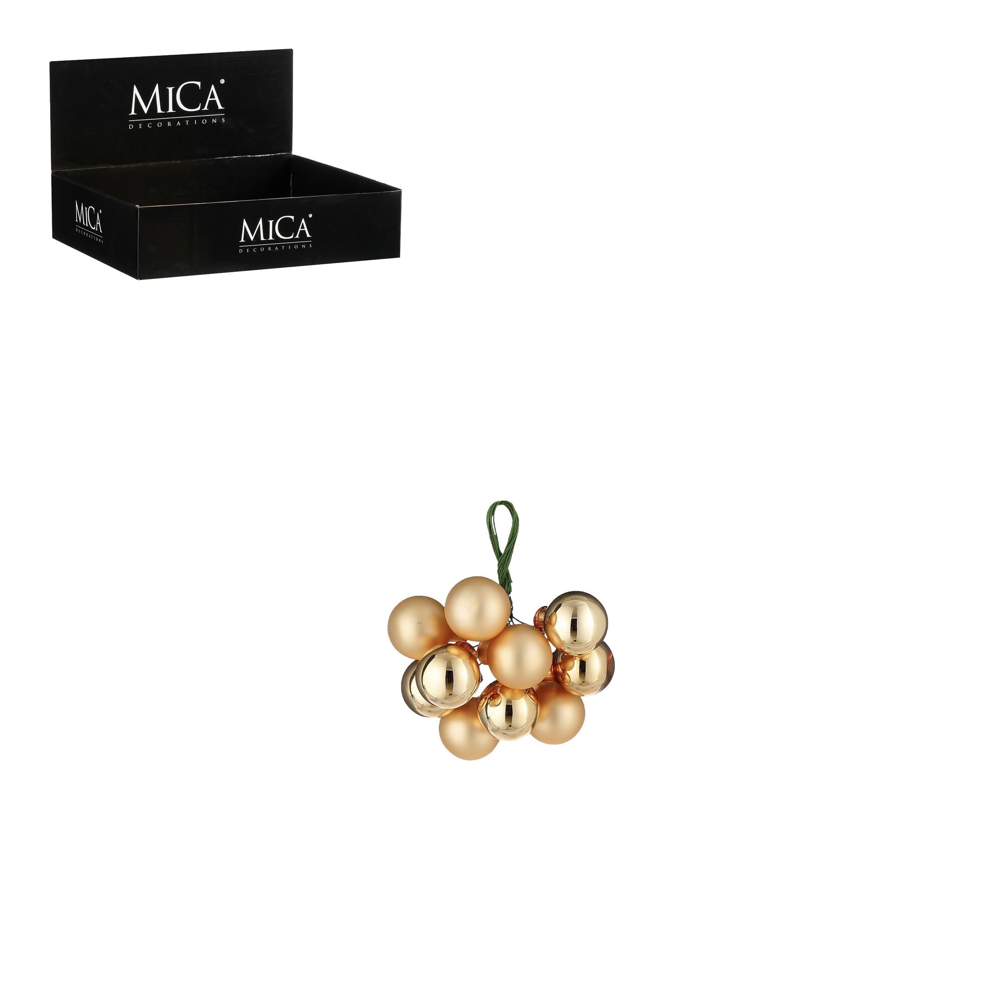 Bal glas goud display