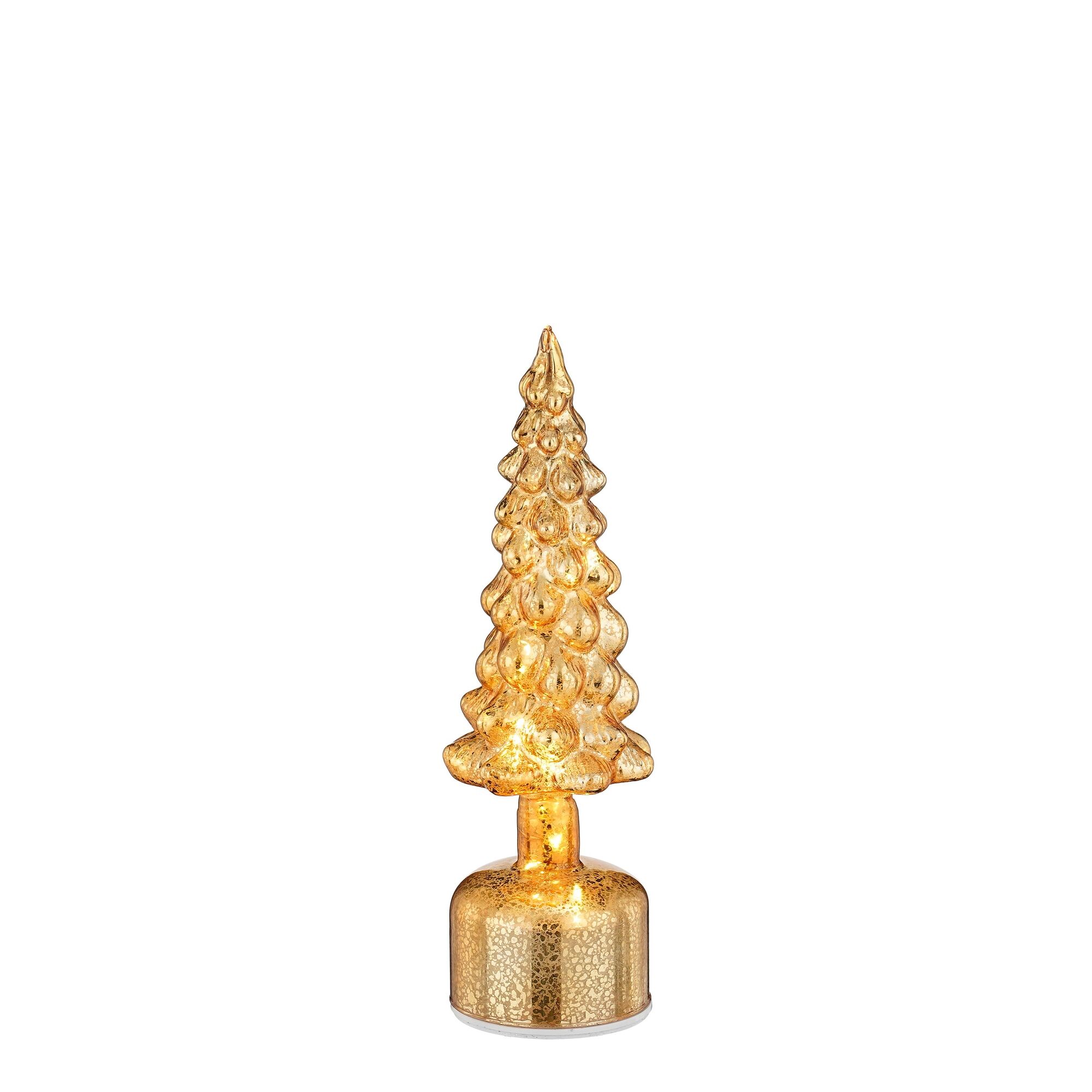 Decoratie kerstboom draaibaar goud battery operated
