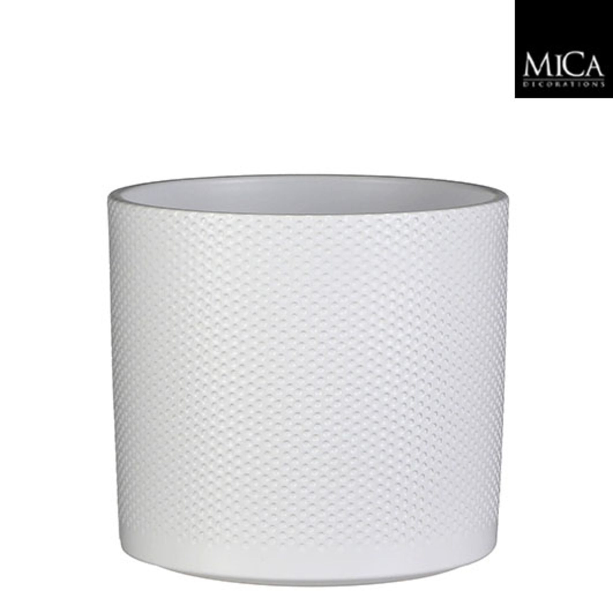 Era pot rond wit relief