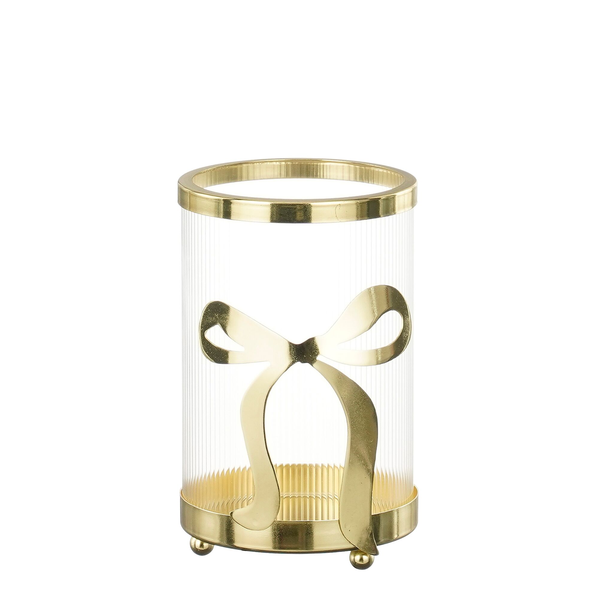 Theelicht houder strik goud