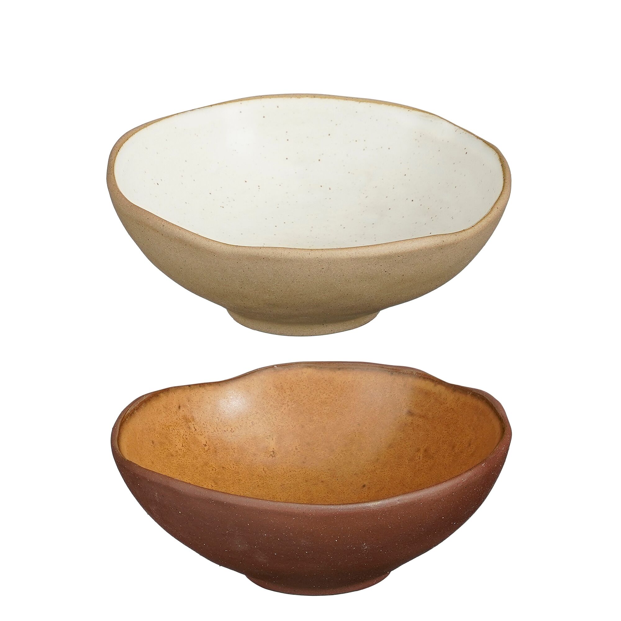 Elm schaal bruin beige 2 assorti