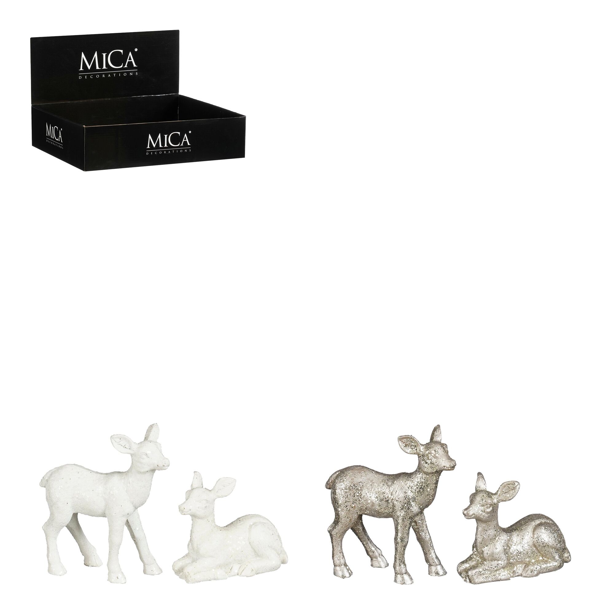 Hert wit champagne 4 assorti display