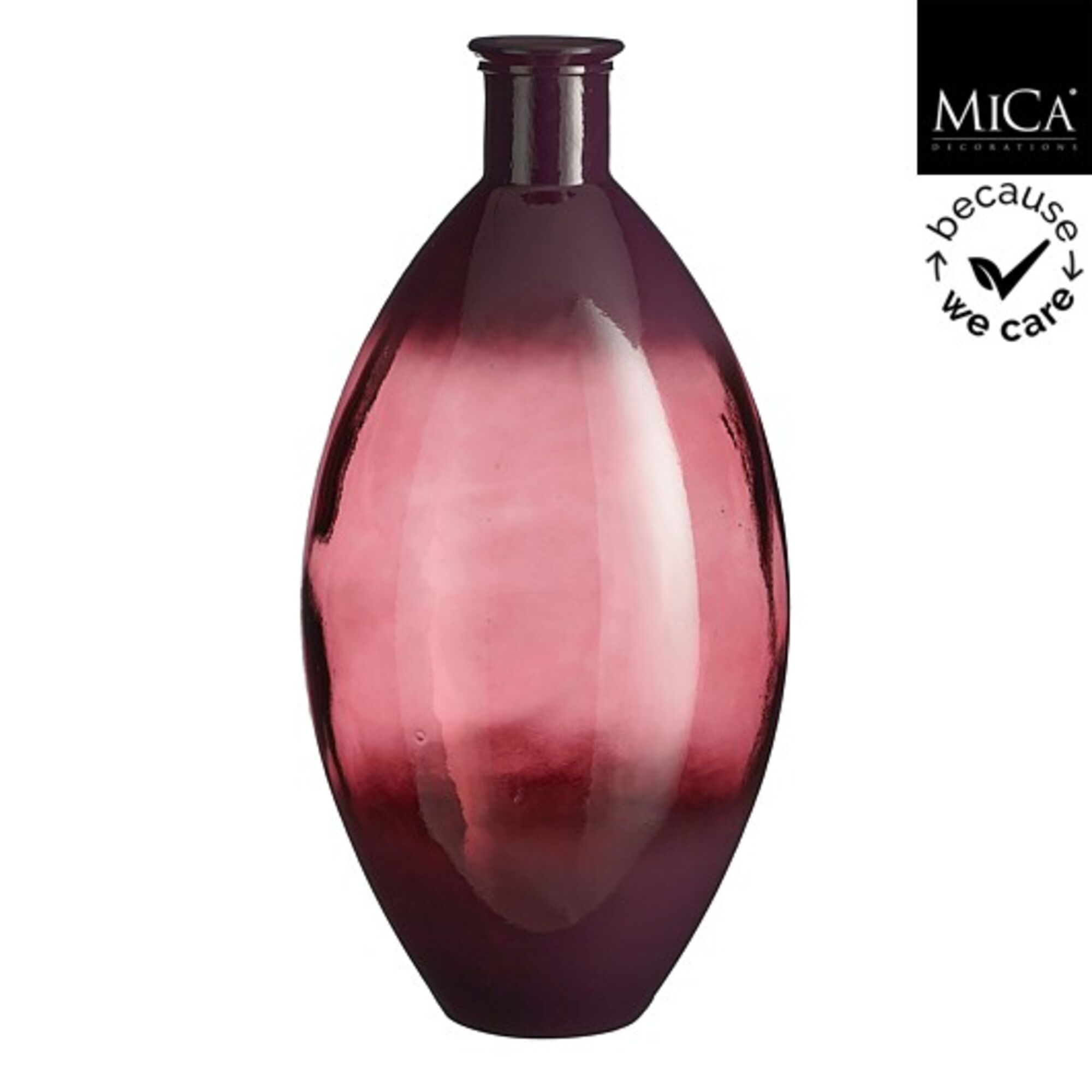 Bolero vaas recycled glas terra
