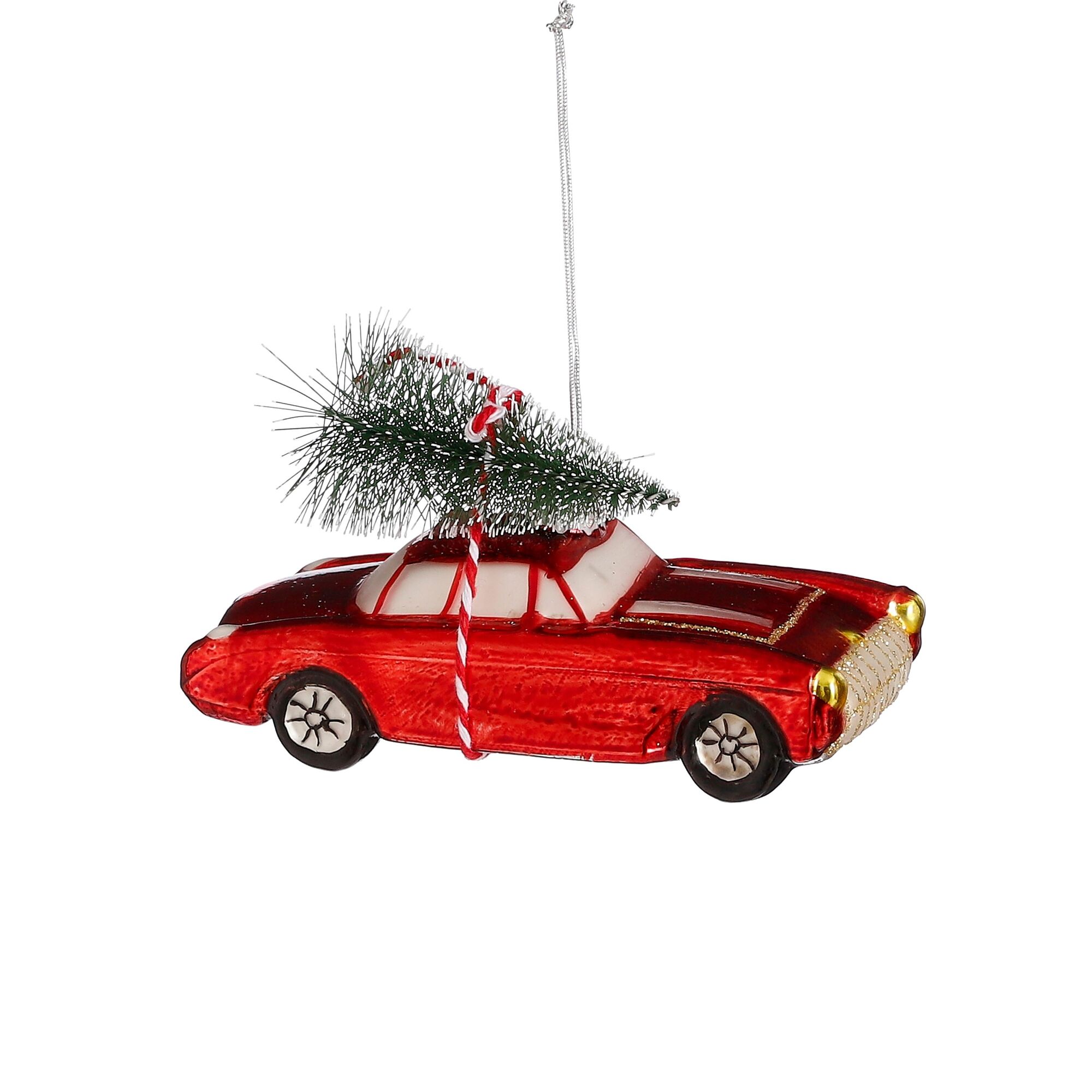 Ornament auto rood