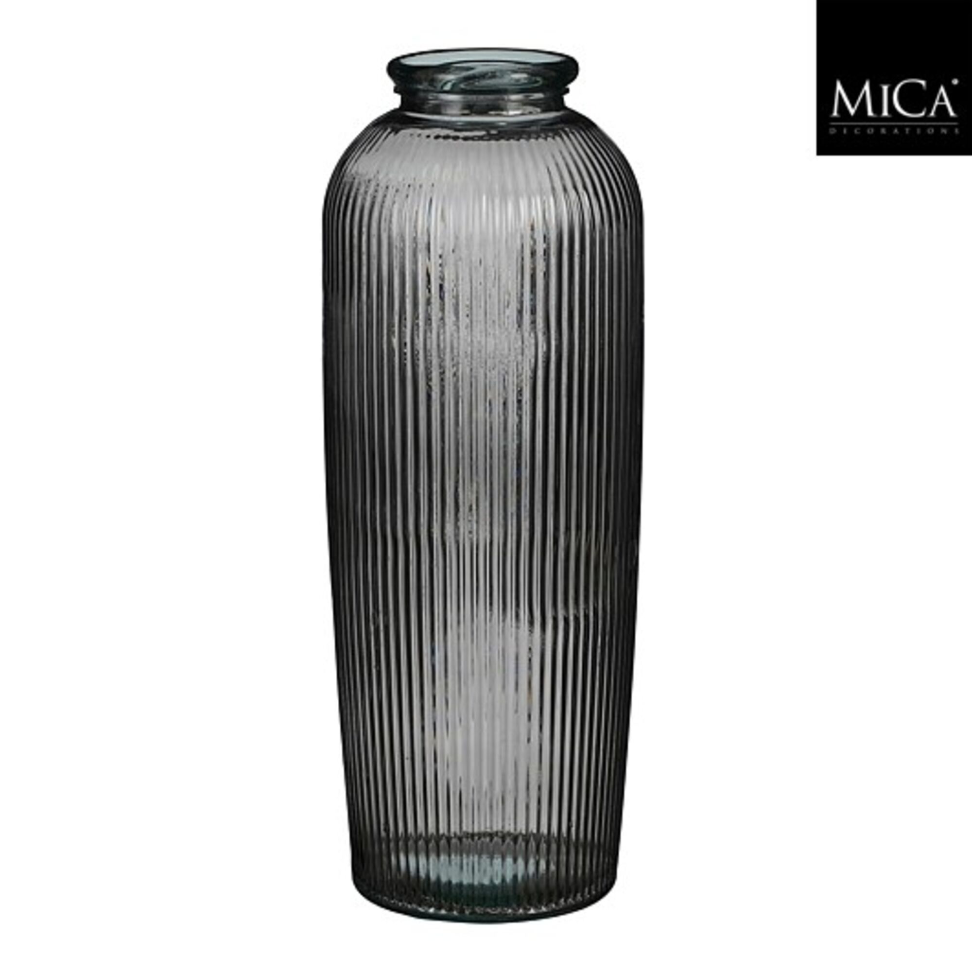 Esmeralda vaas recycled glas antraciet