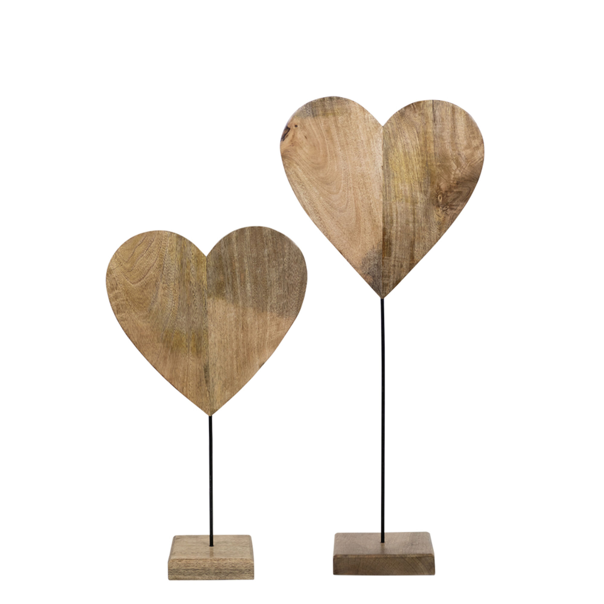 staand hart mango hout