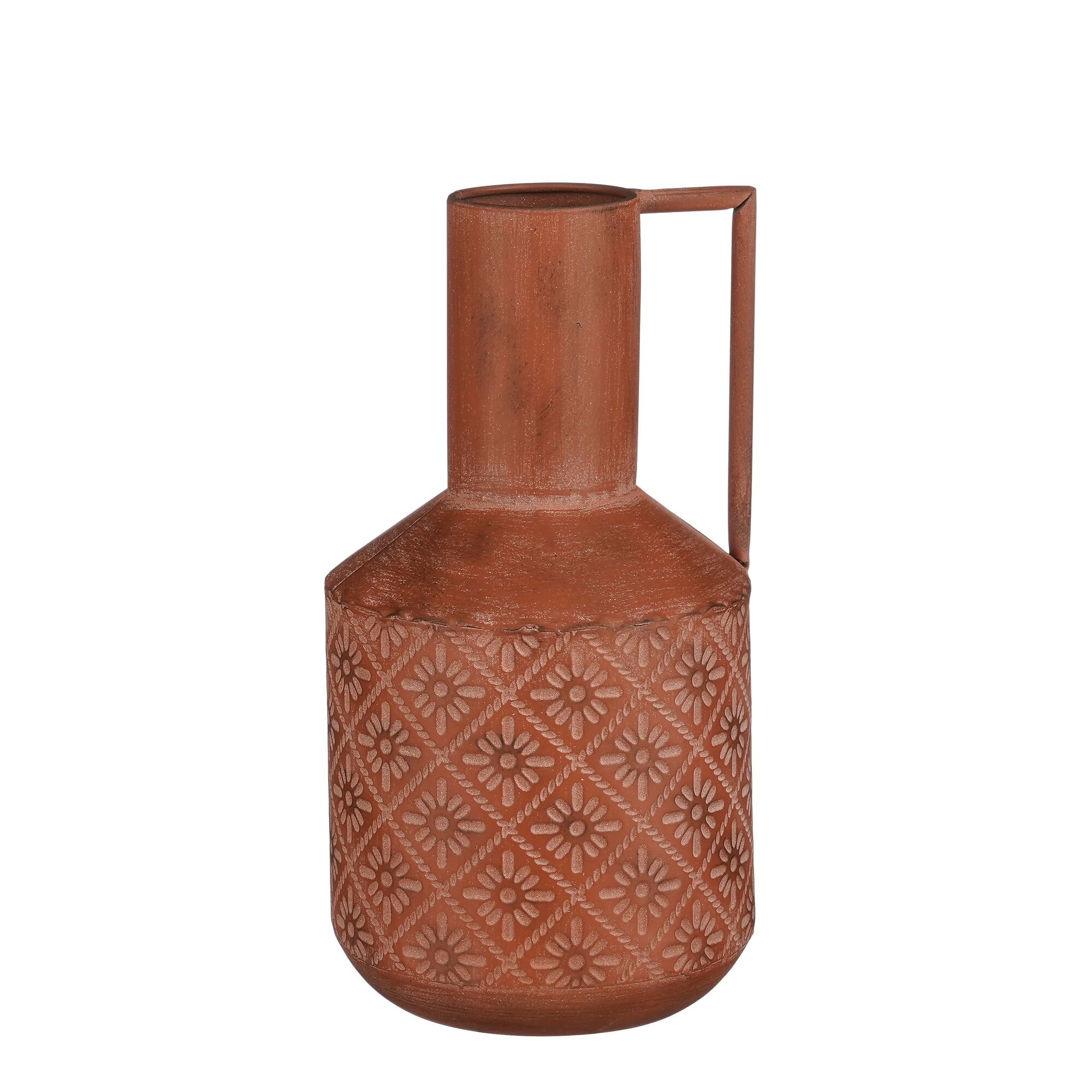 Decoratie vaas bloem terra