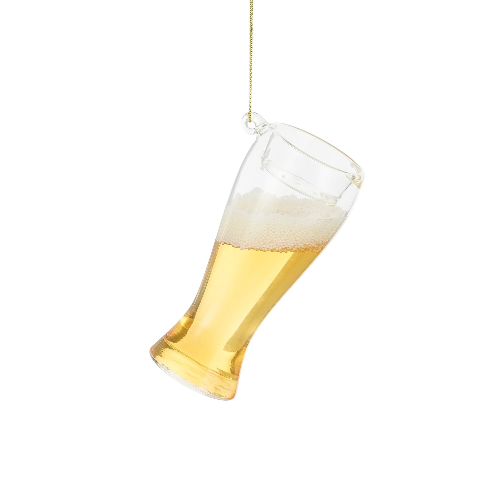 Ornament biertje glas oranje
