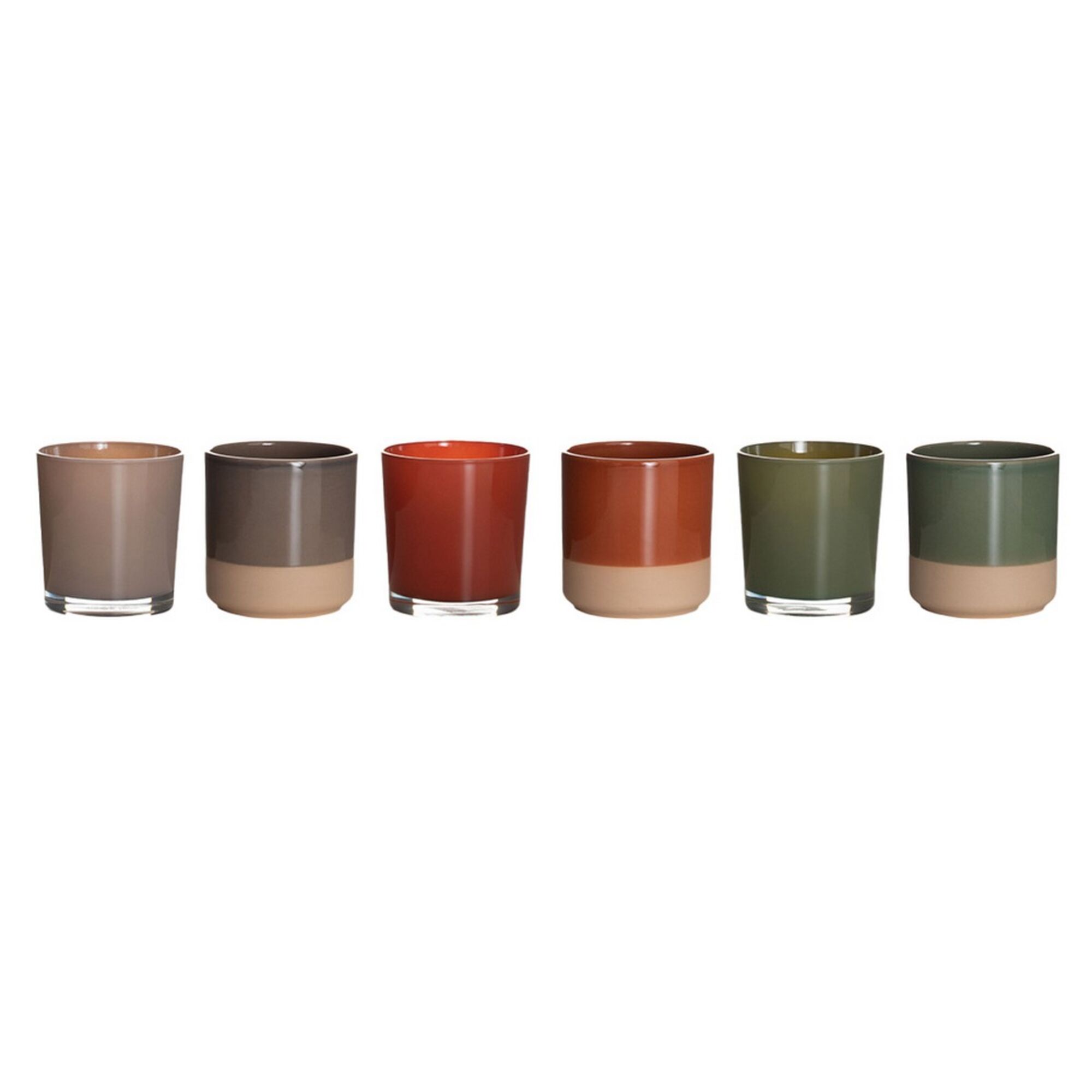 Display Glass Ceramic Bloempot gekleurd grey/brown/green