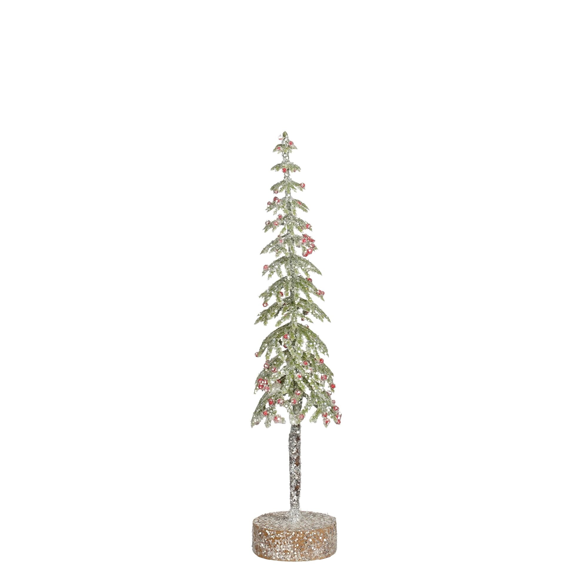 Decoratie boom groen frosted