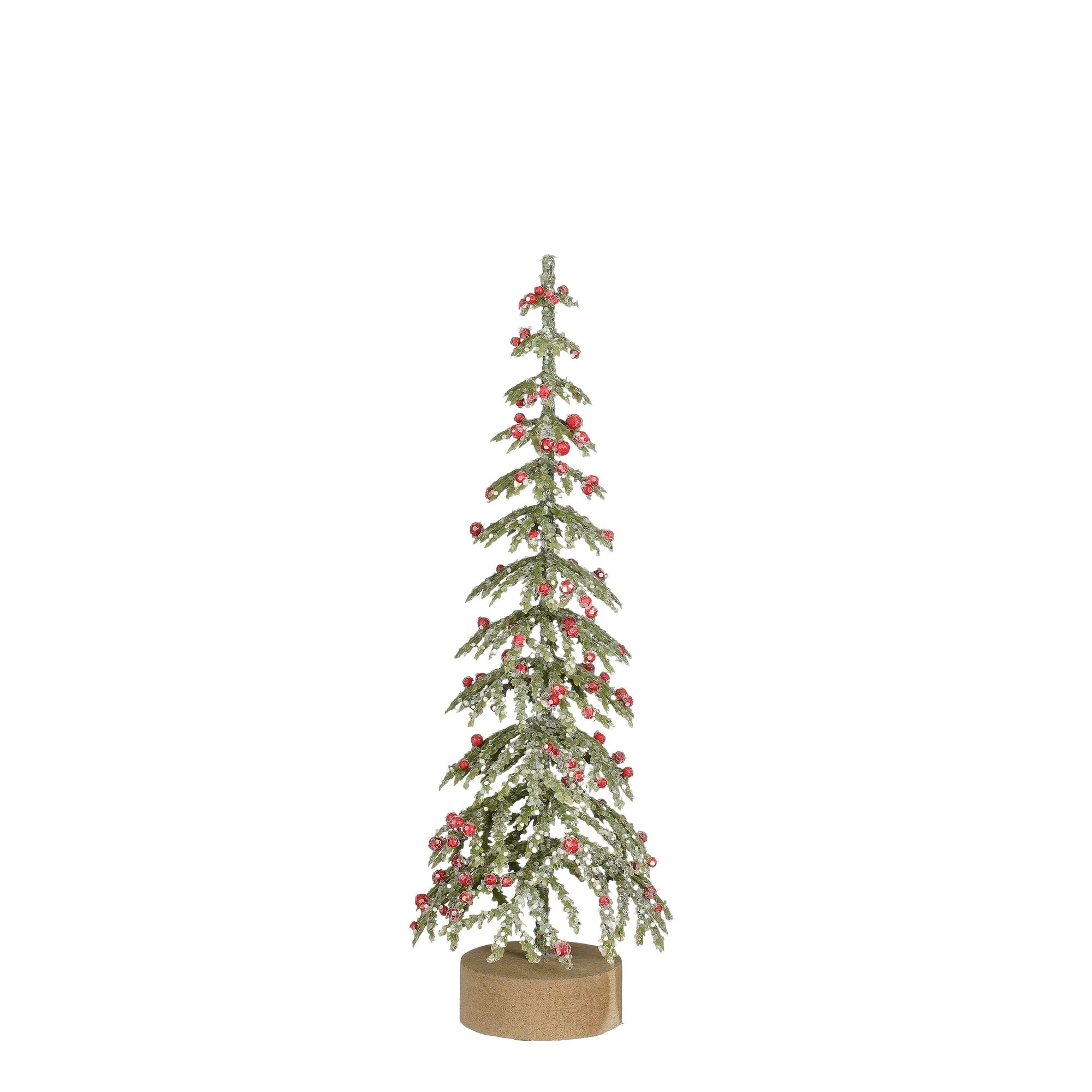 Decoratie boom groen frosted
