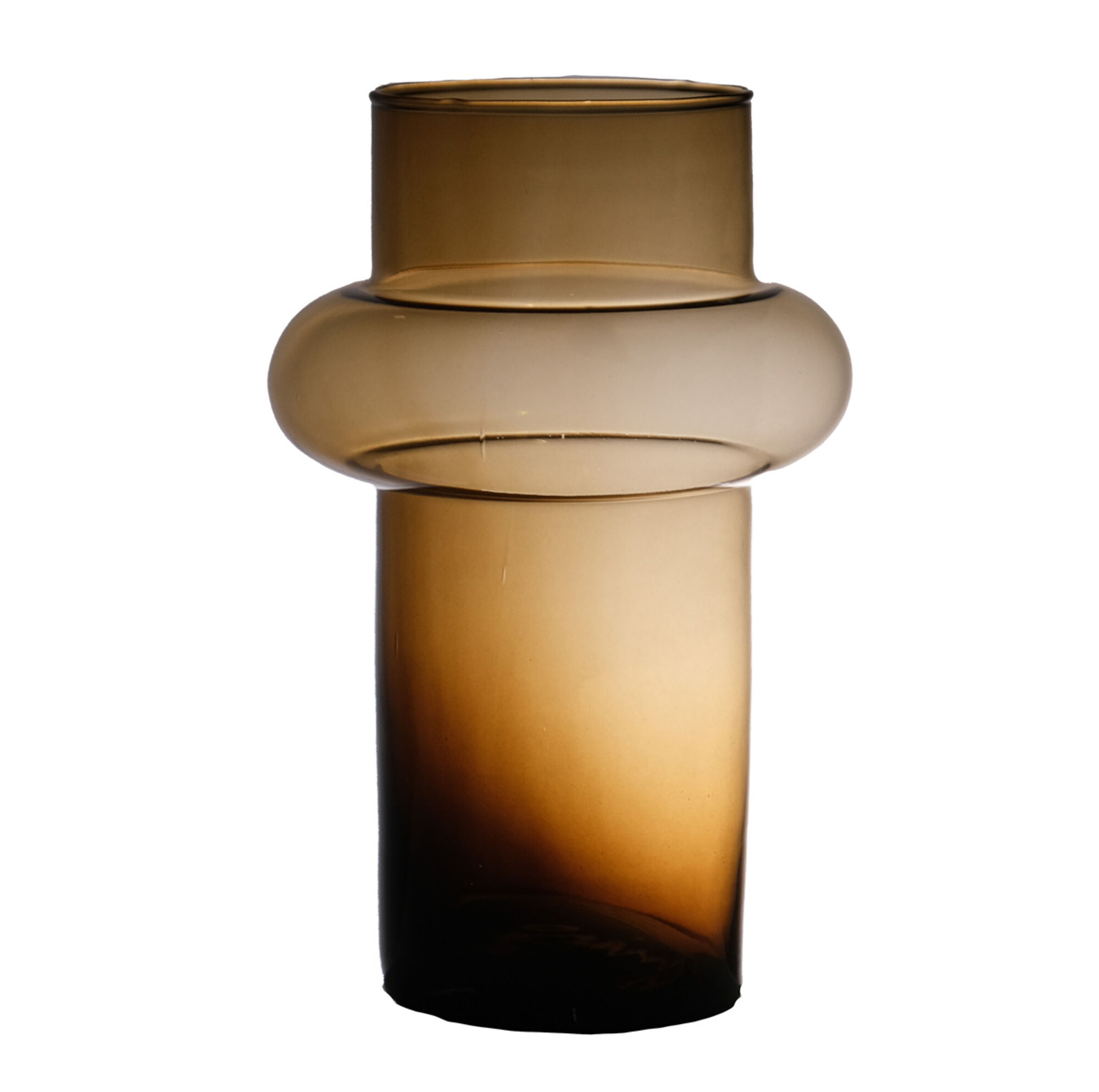 Lune mondgeblazen Recycled Vaas amber