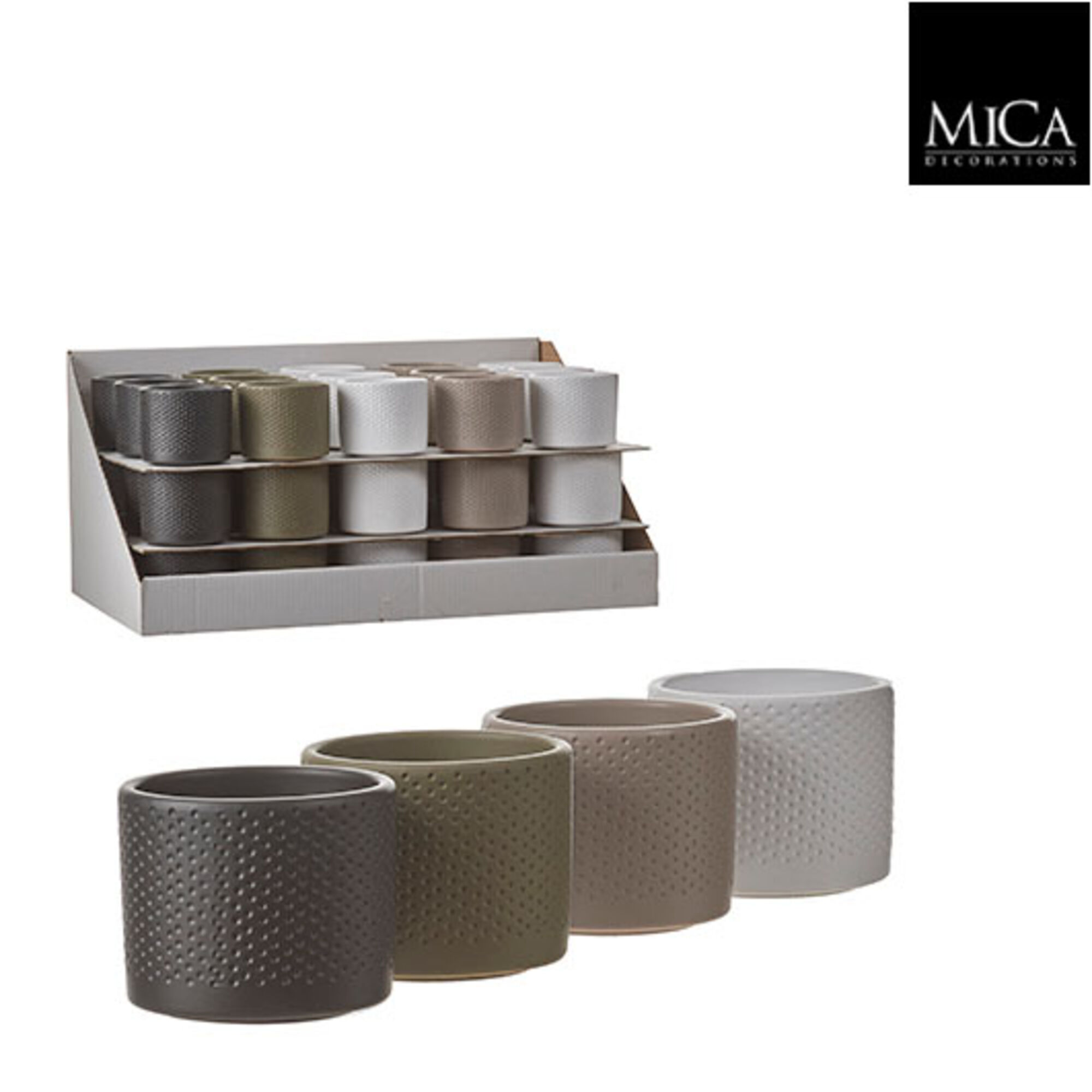 Era pot rond relief 4 assorti display