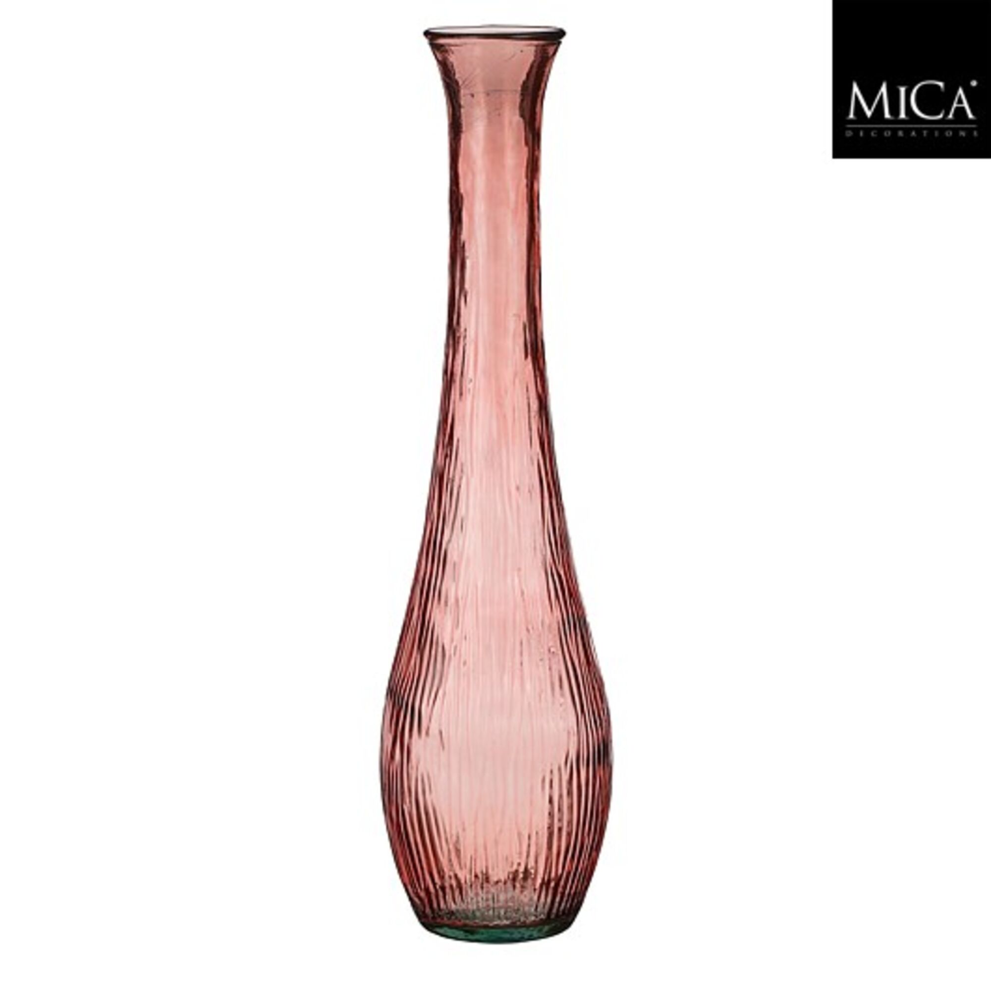 Dix vaas recycled glas roze