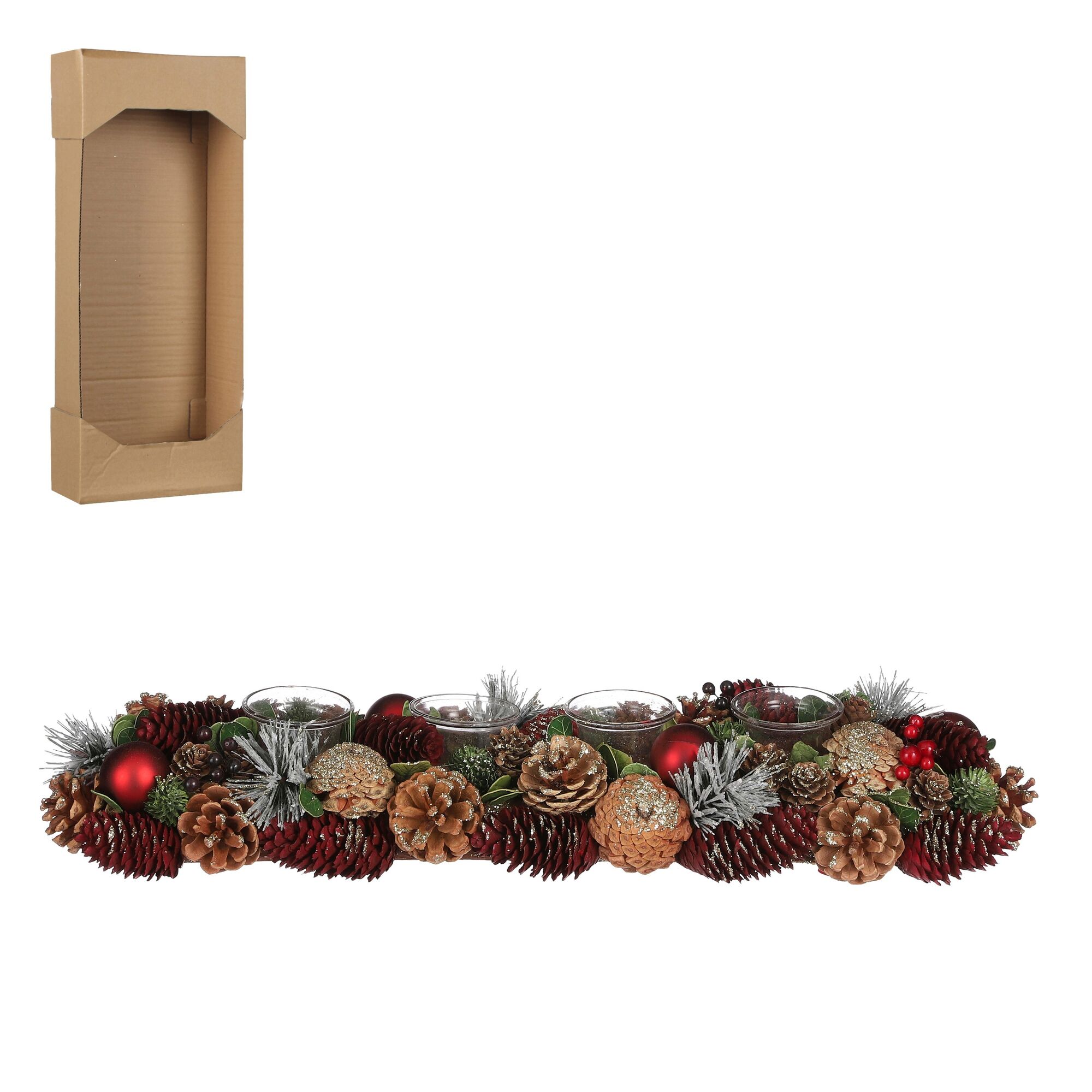 Eton tafelstuk theelicht houder rood