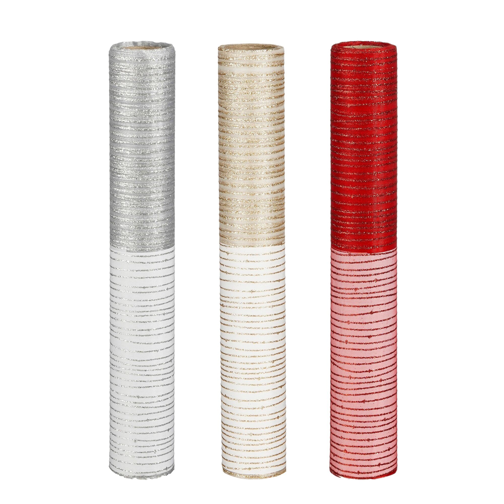 Tafelloper rood zilver champagne 3 assorti display