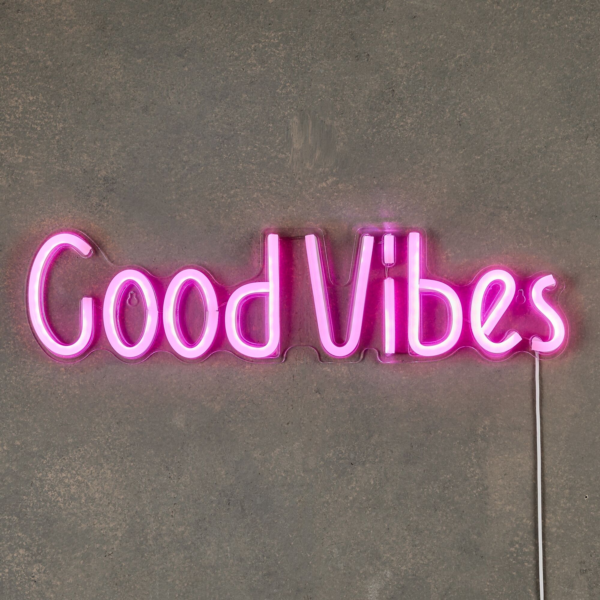 Neon light GOOD VIBES roze IP20 adapter included en timer