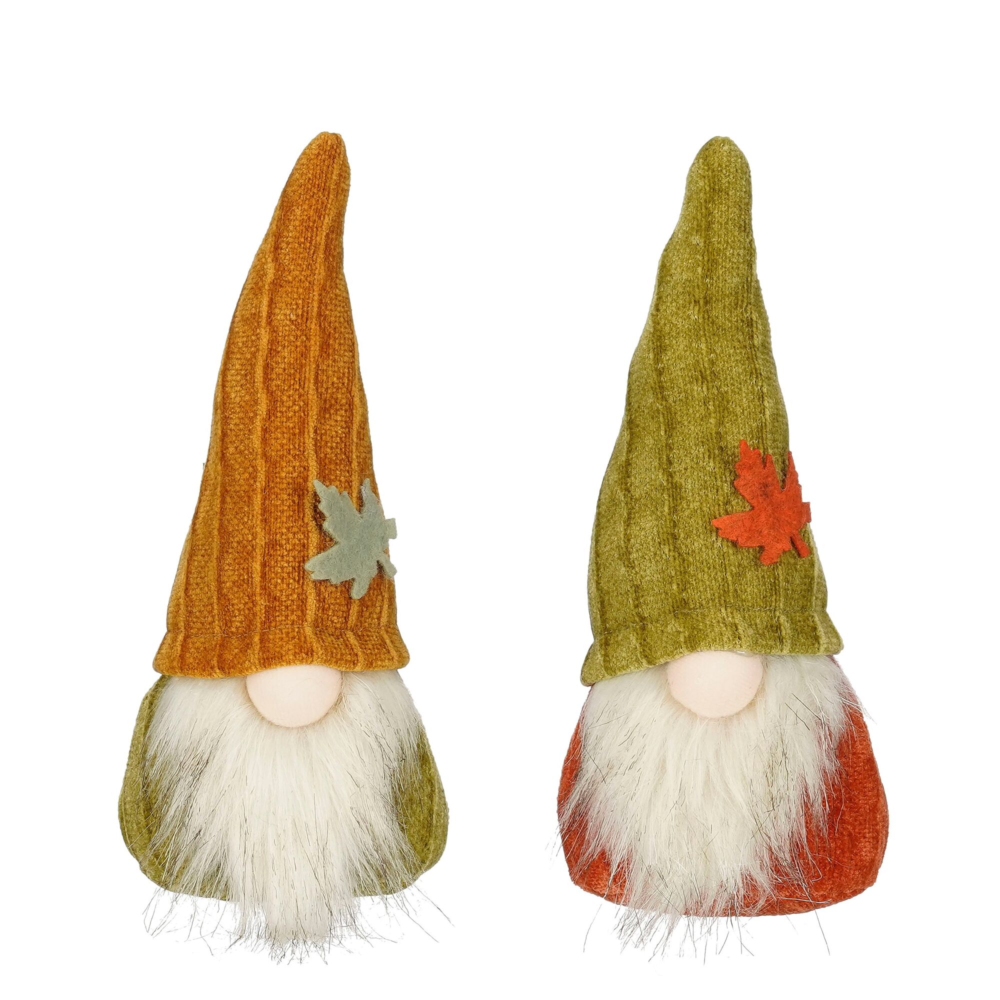 Decoratie gnoom bruin groen 2 assorti