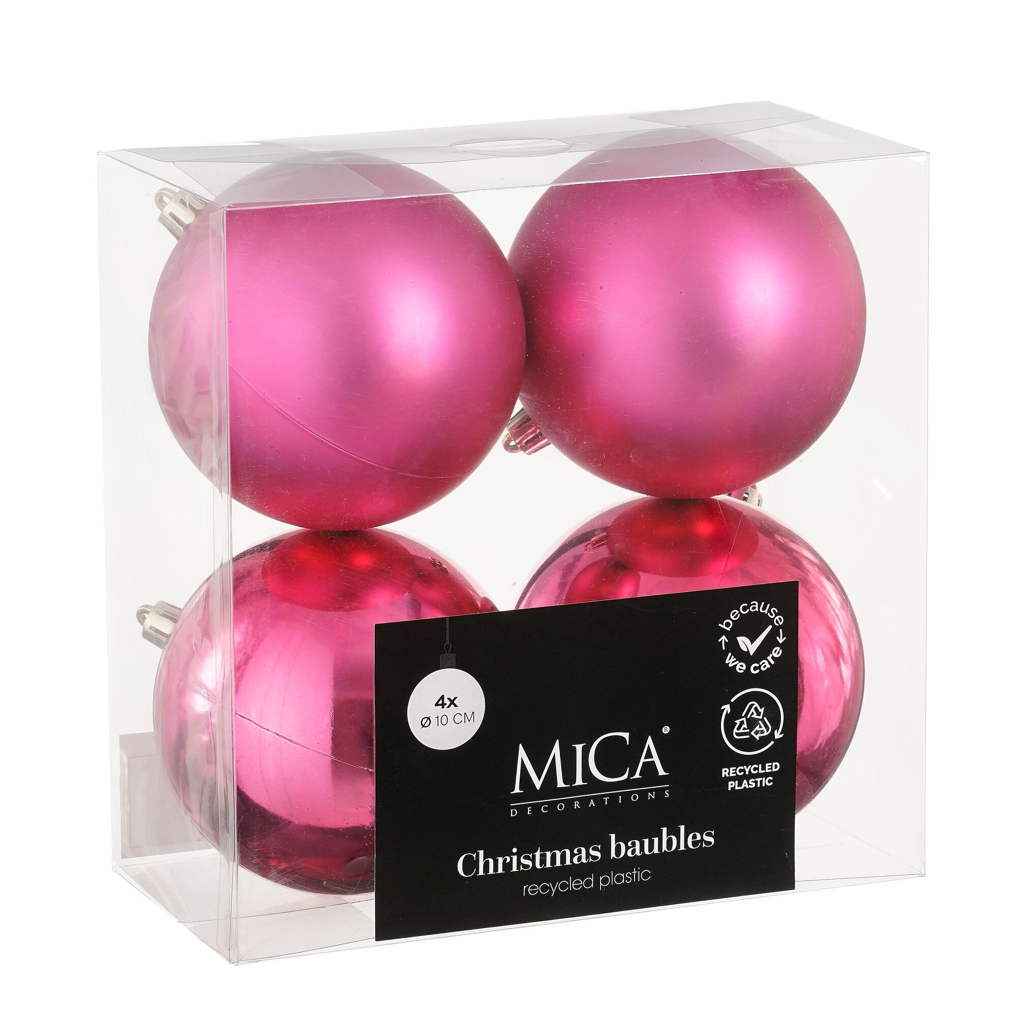 Bal onbreekbaar fuchsia 4 stuks