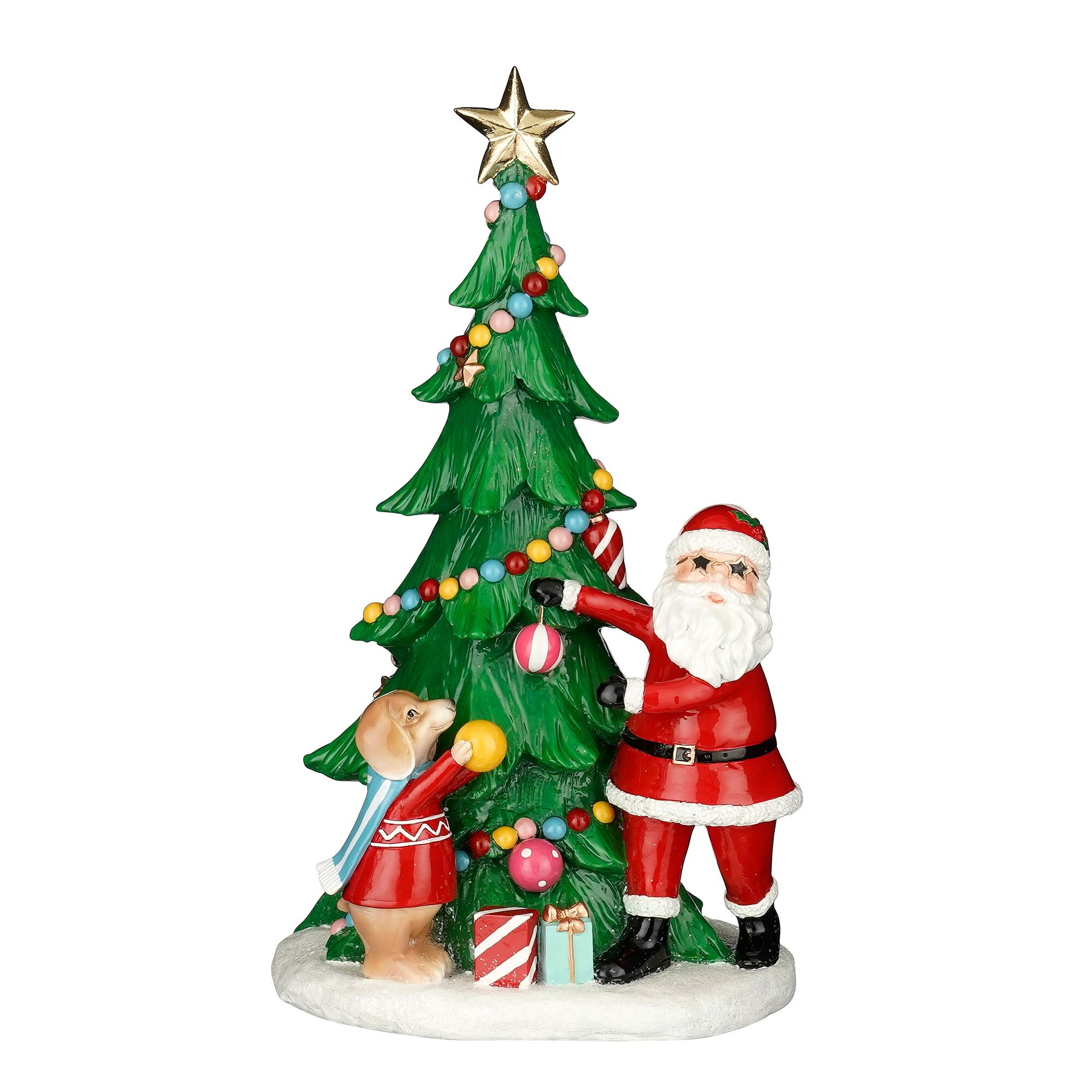 Decoratie kerstman boom groen
