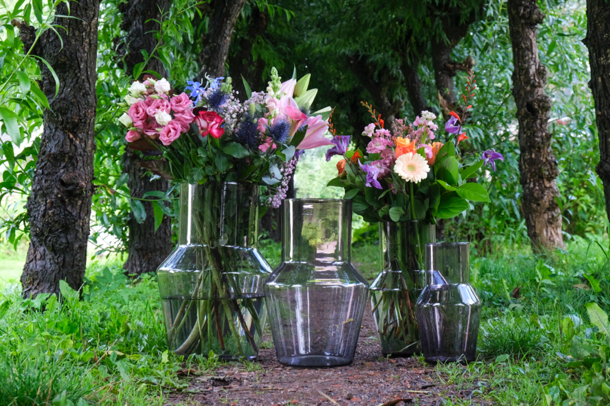 Evie mondgeblazen Recycled Vaas paars