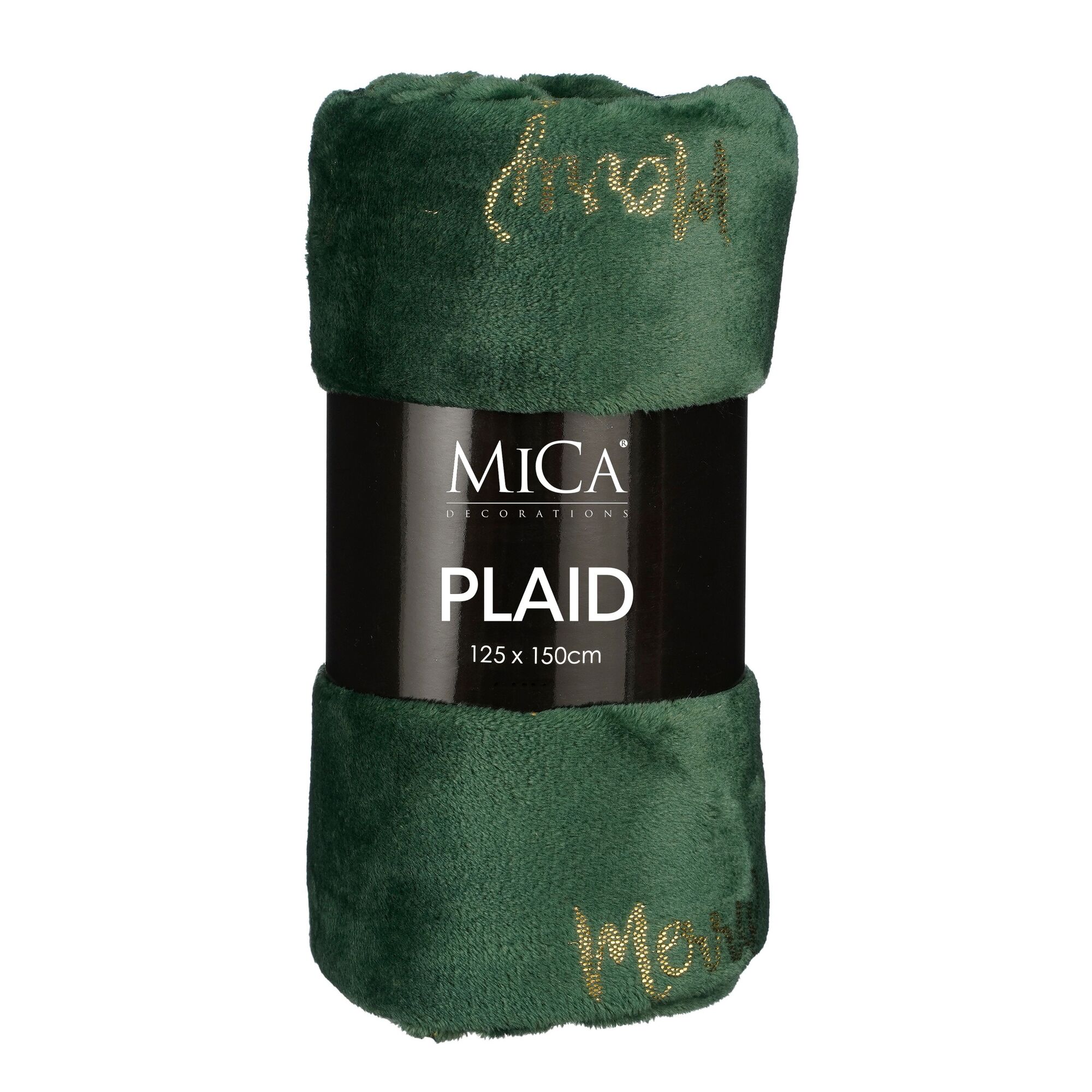 Fleece plaid merry christmas groen