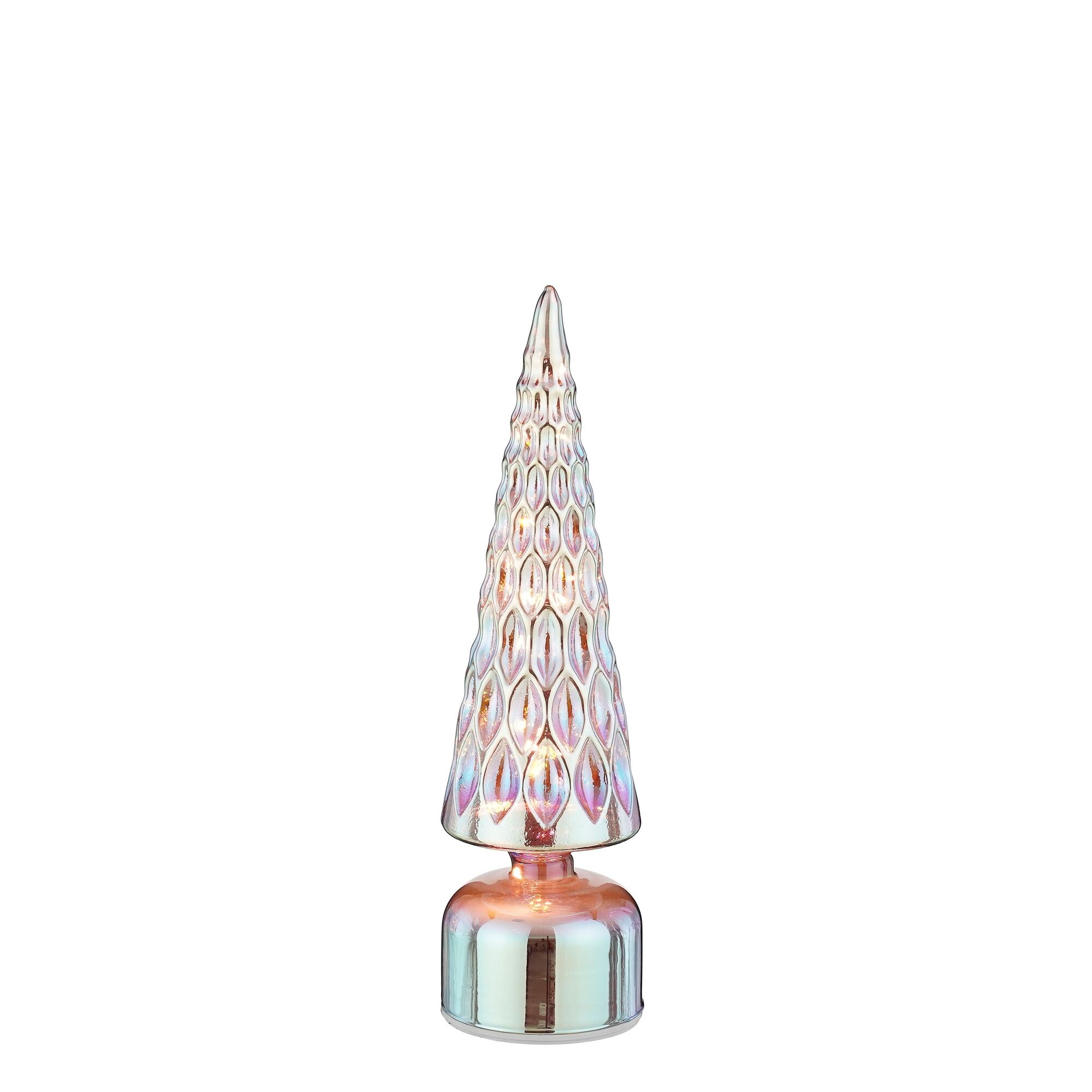 Decoratie kerstboom draaibaar blauw battery operated