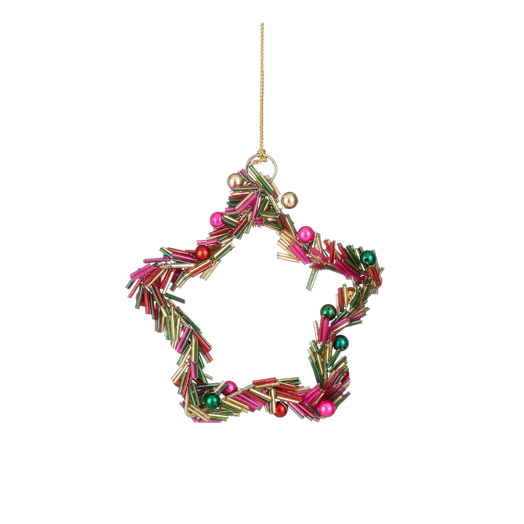 Ornament ster roze