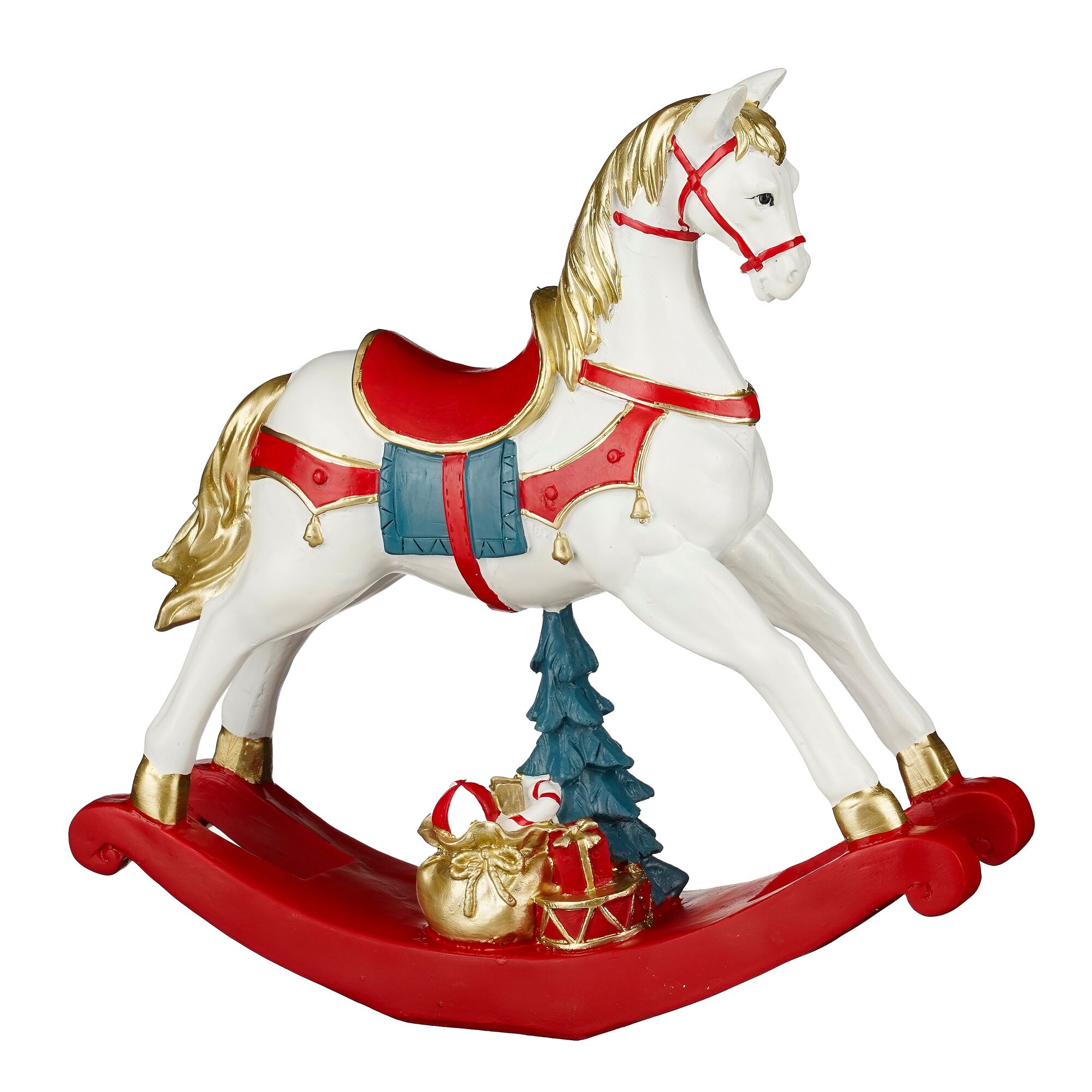 Decoratie hobbelpaard rood