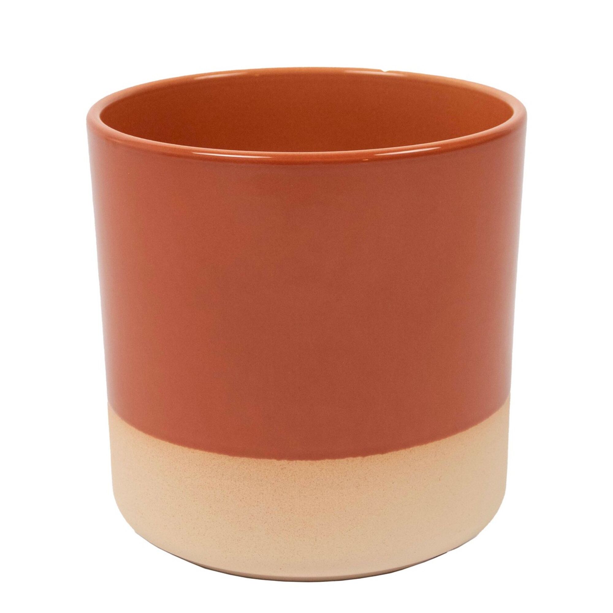 Cylinder Bloempot Keramiek Dip-Dye Terra
