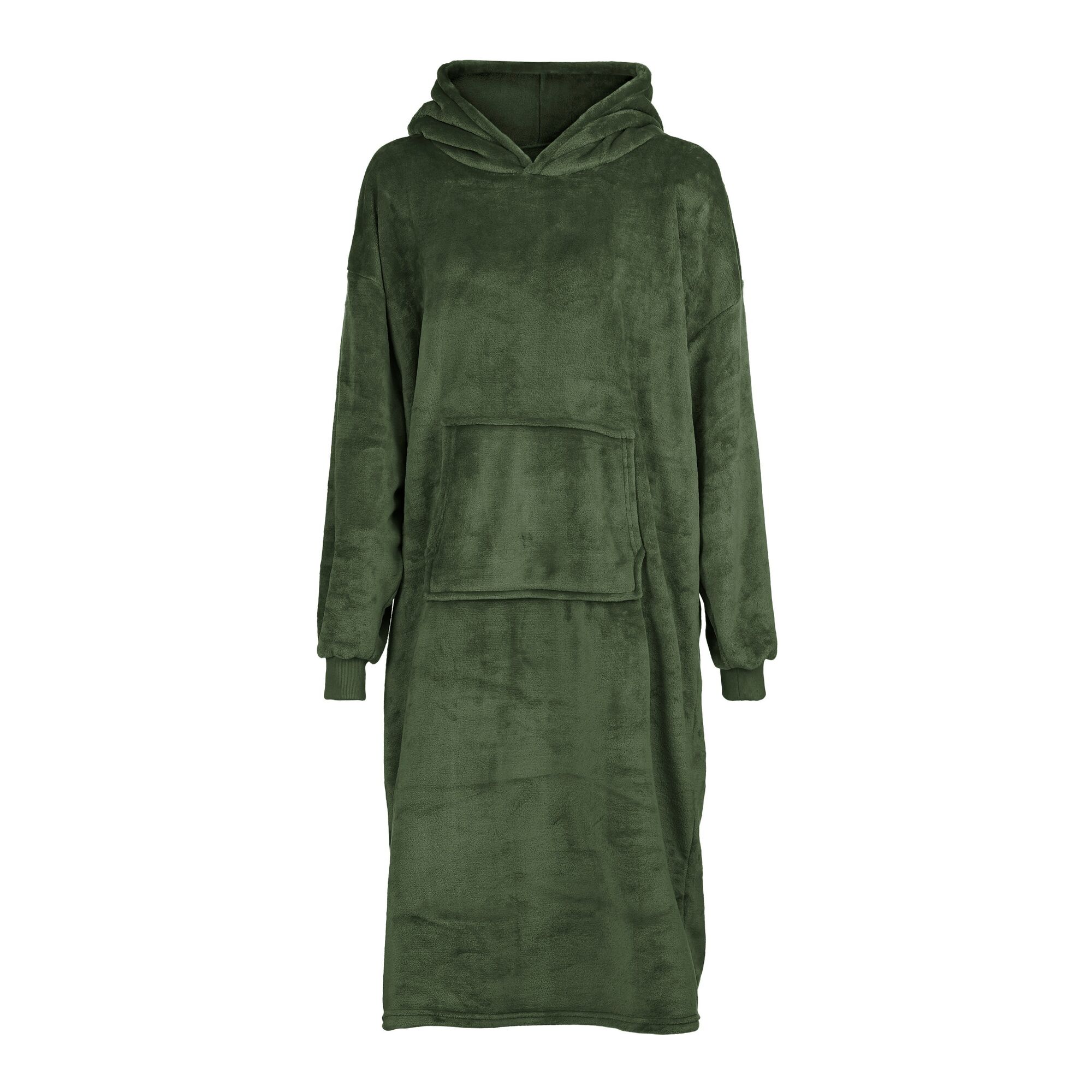 Poncho hoodie d.groen