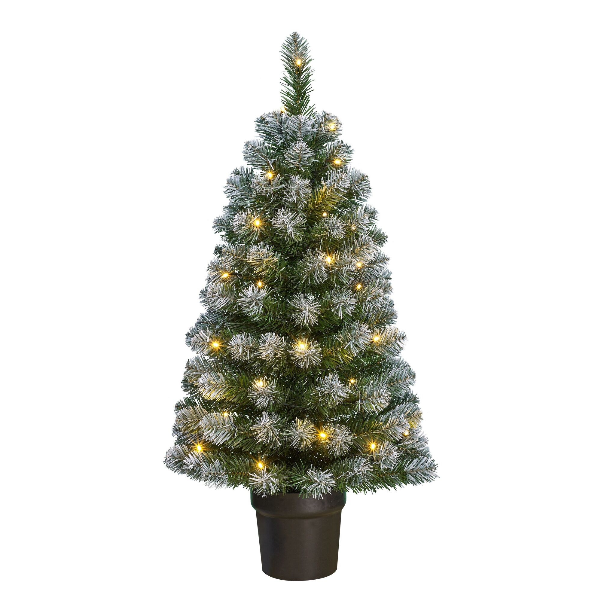 Norton kerstboom potted led groen frosted 30L TIPS 92 battery operated