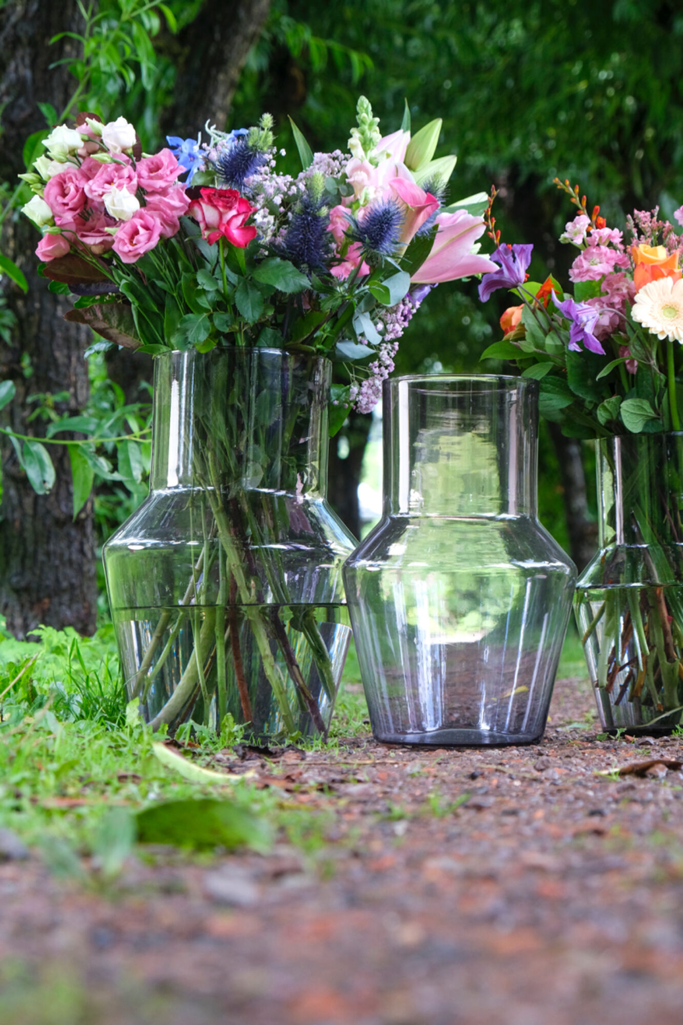 Evie mondgeblazen Recycled Vaas paars