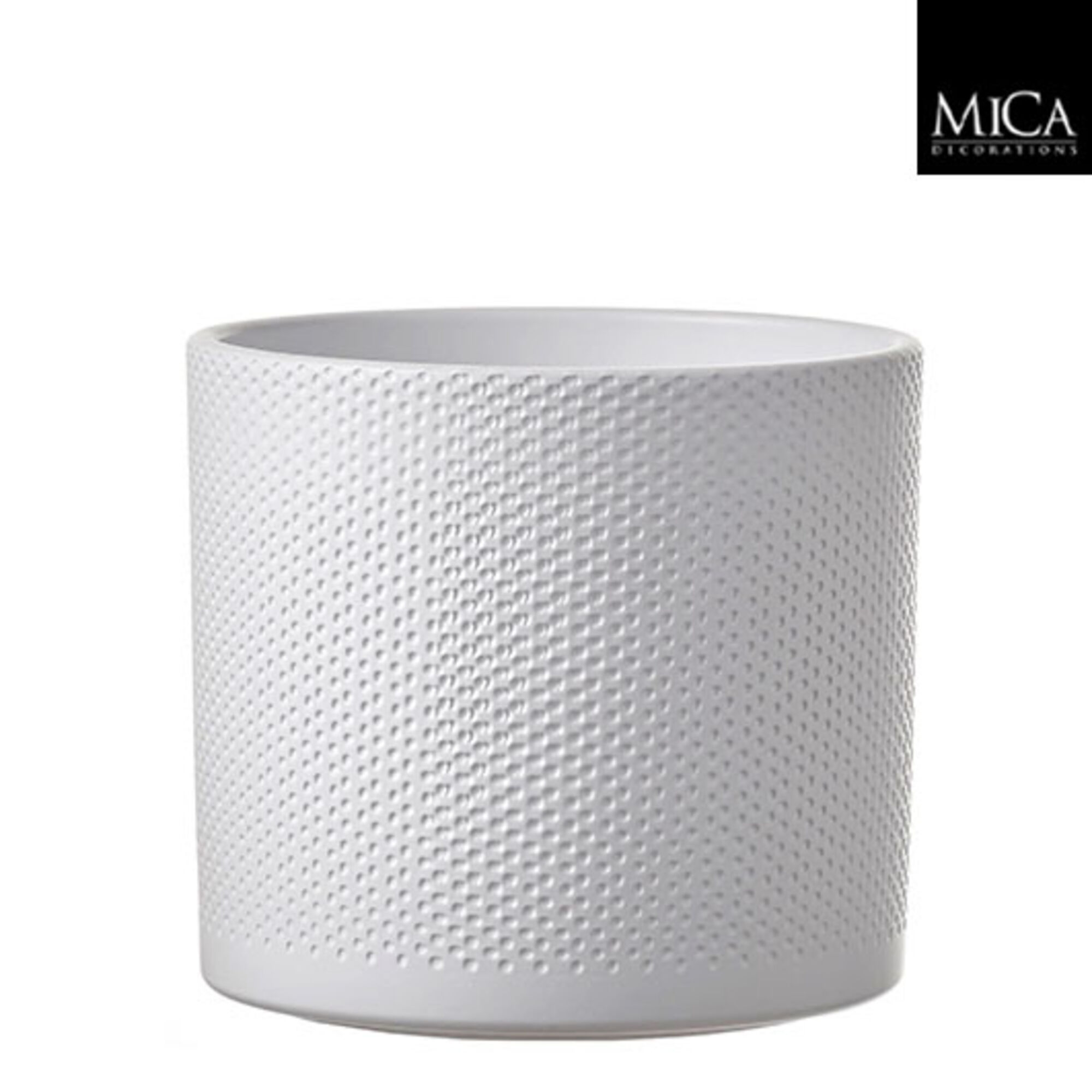 Era pot rond wit relief
