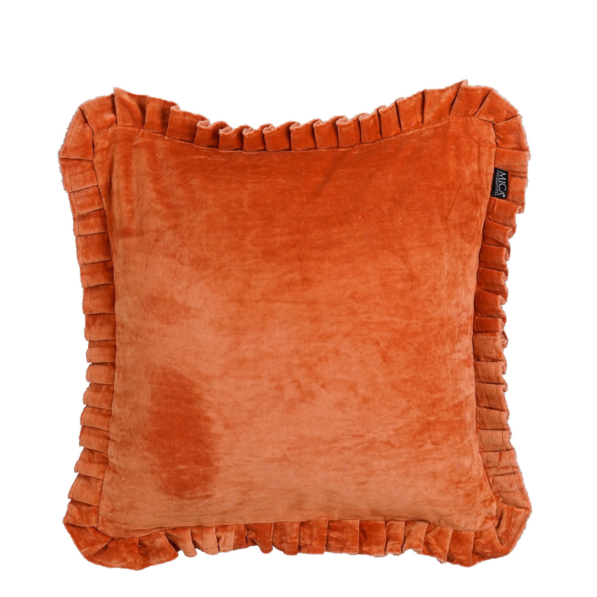 Kussen oranje ruffled