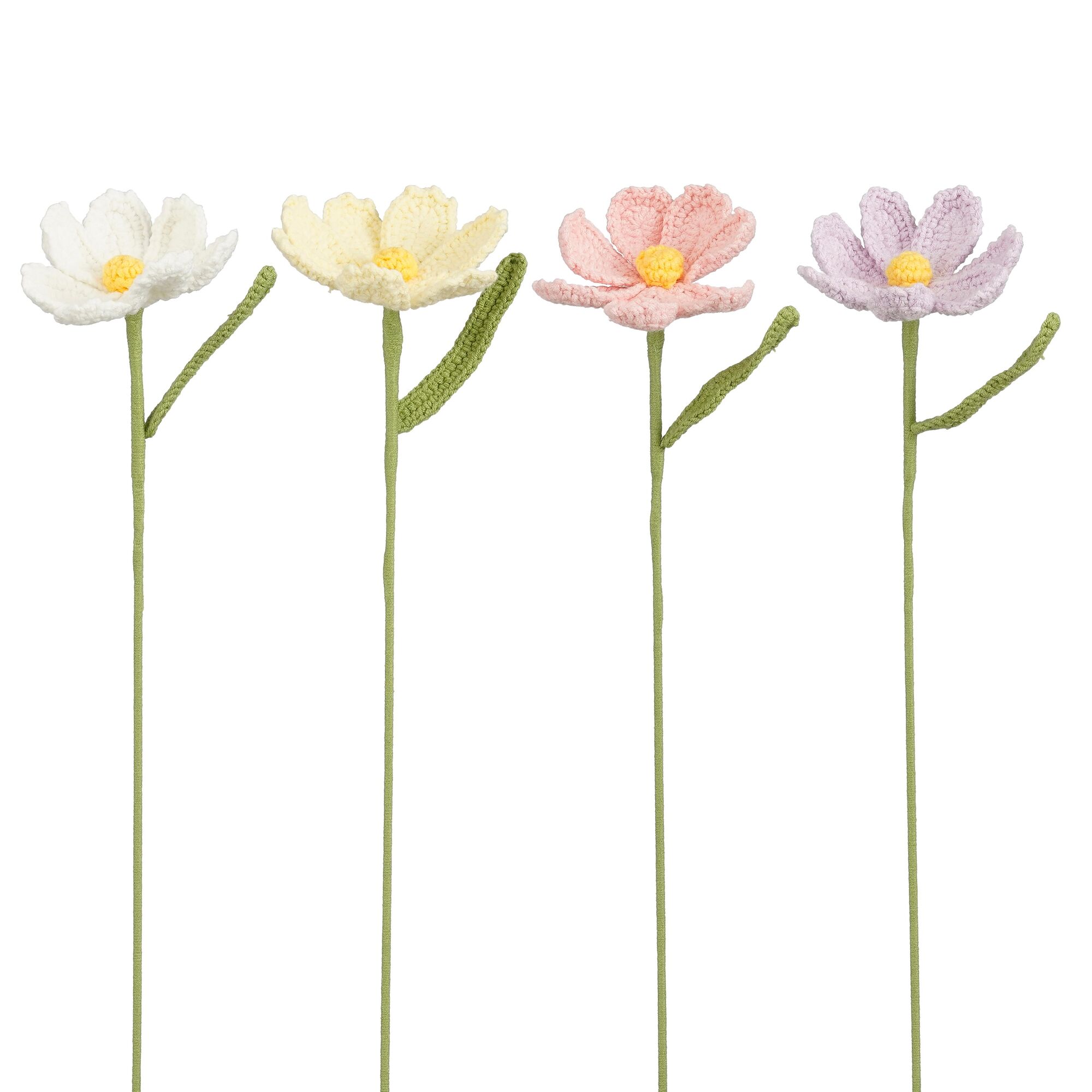 Decoratie cosmos lila wit geel roze 4 assorti