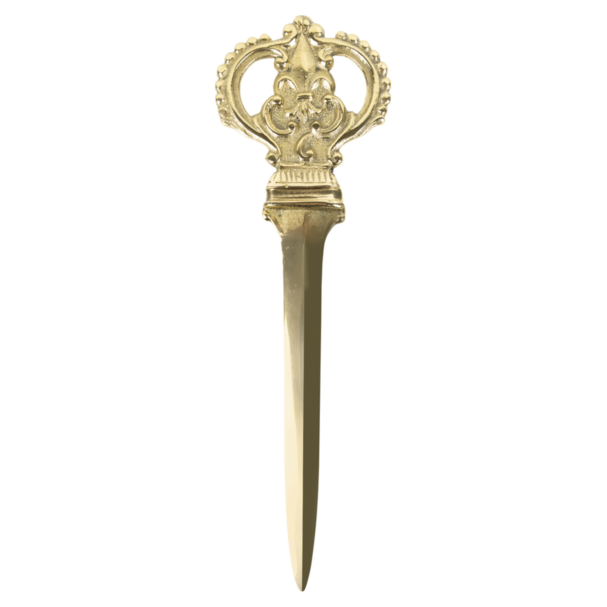 vintage koper briefopener kroon