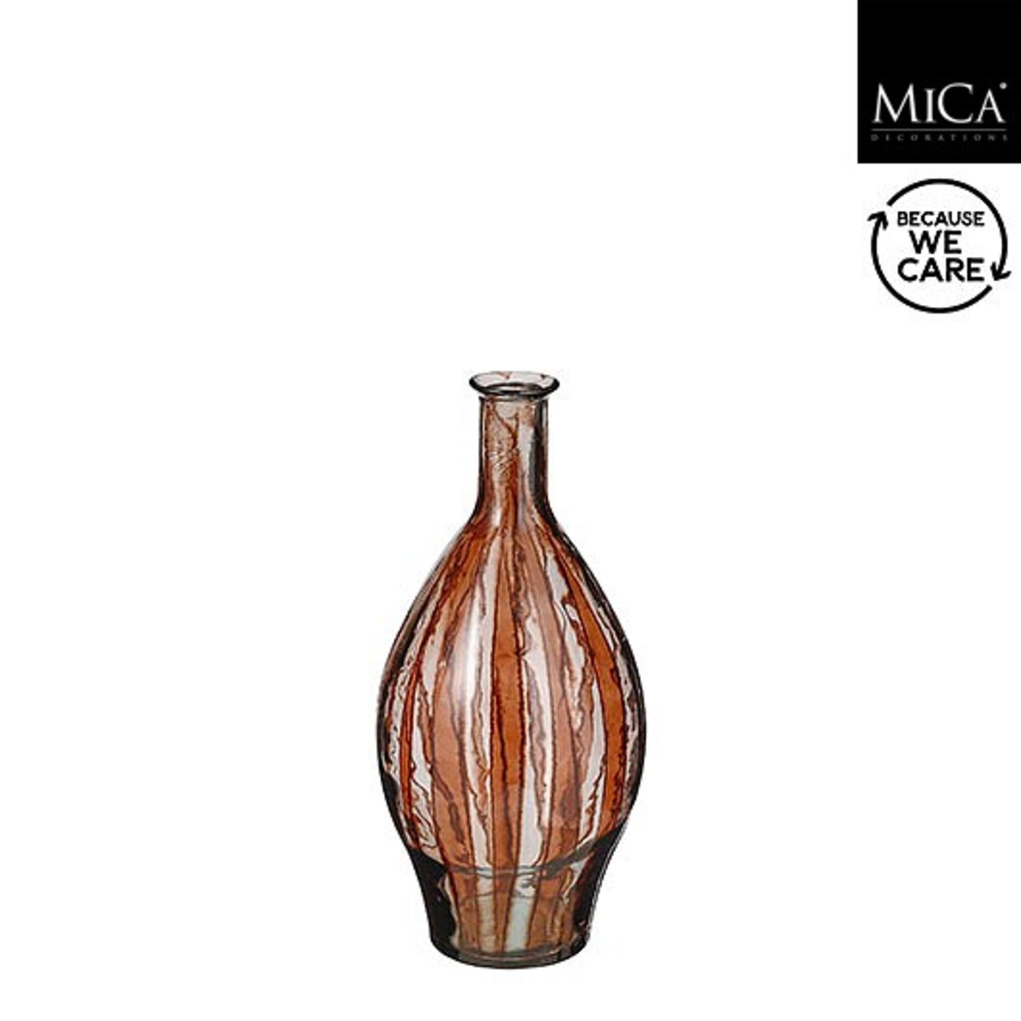 Palermo vaas recycled glas bruin