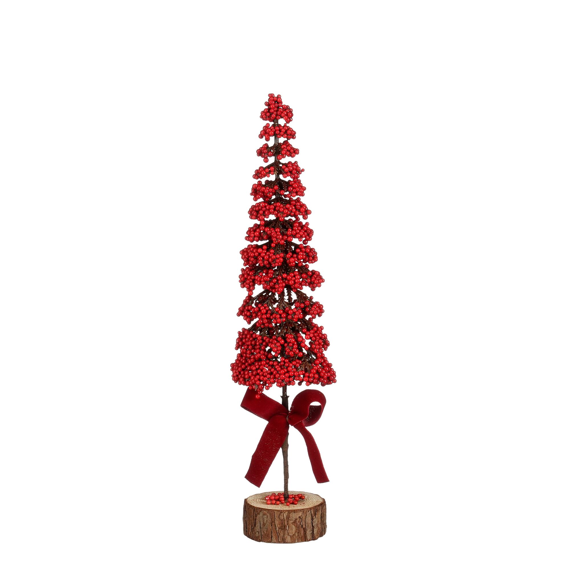 Decoratie boom bes rood