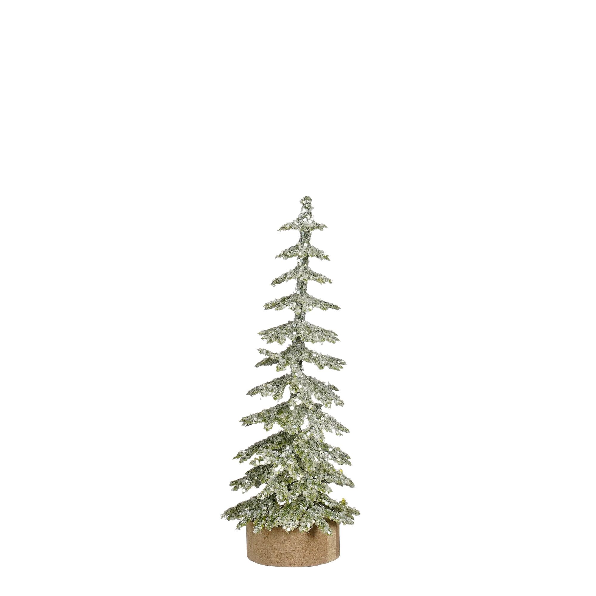 Decoratie boom groen frosted