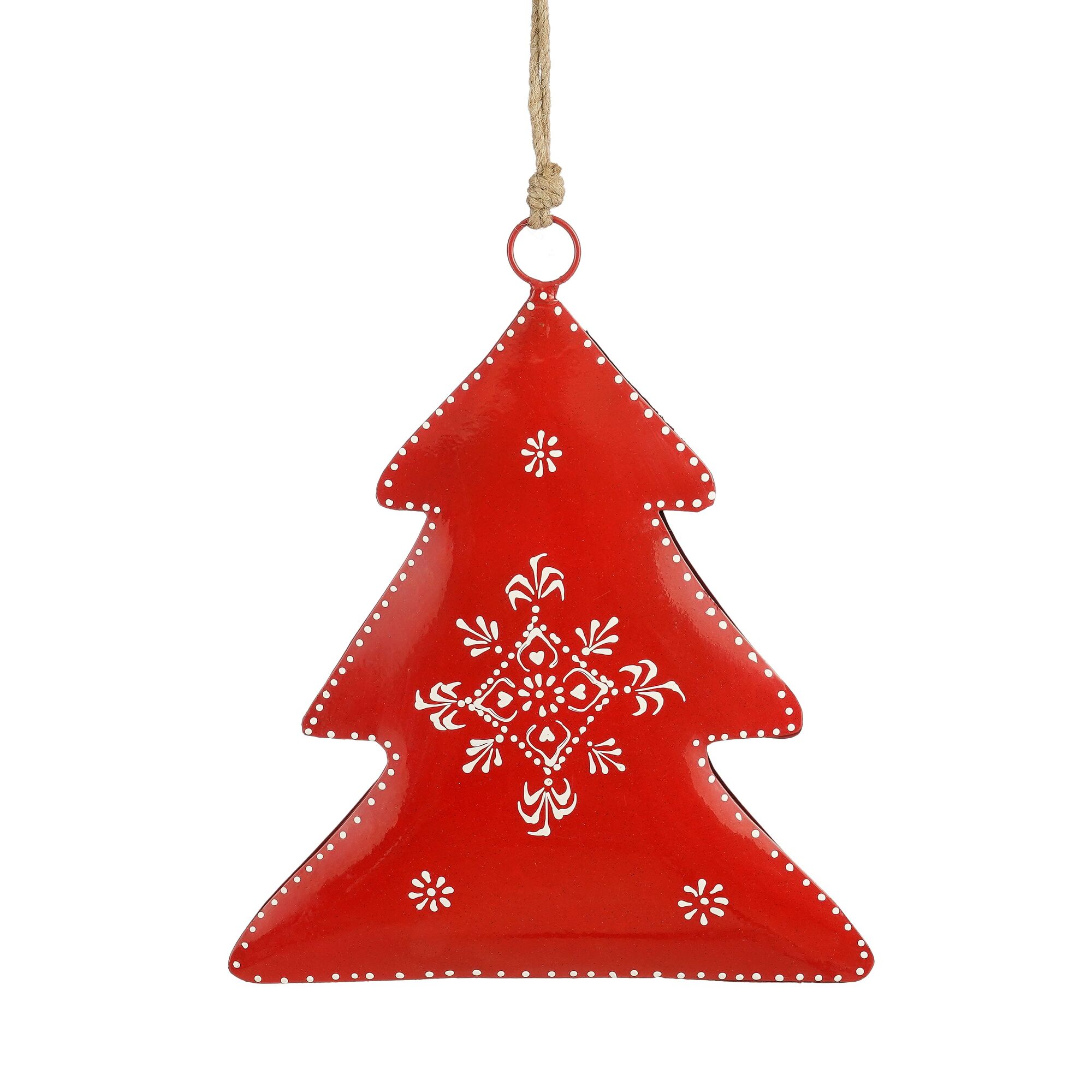 Ornament boom rood
