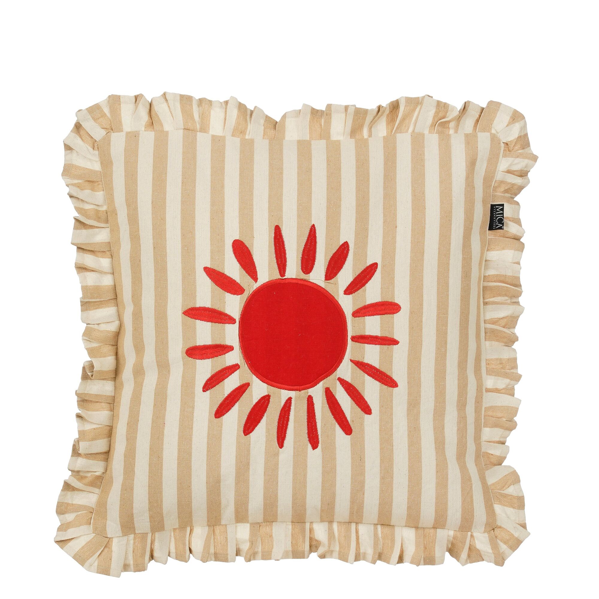 Kussen streep zon off white