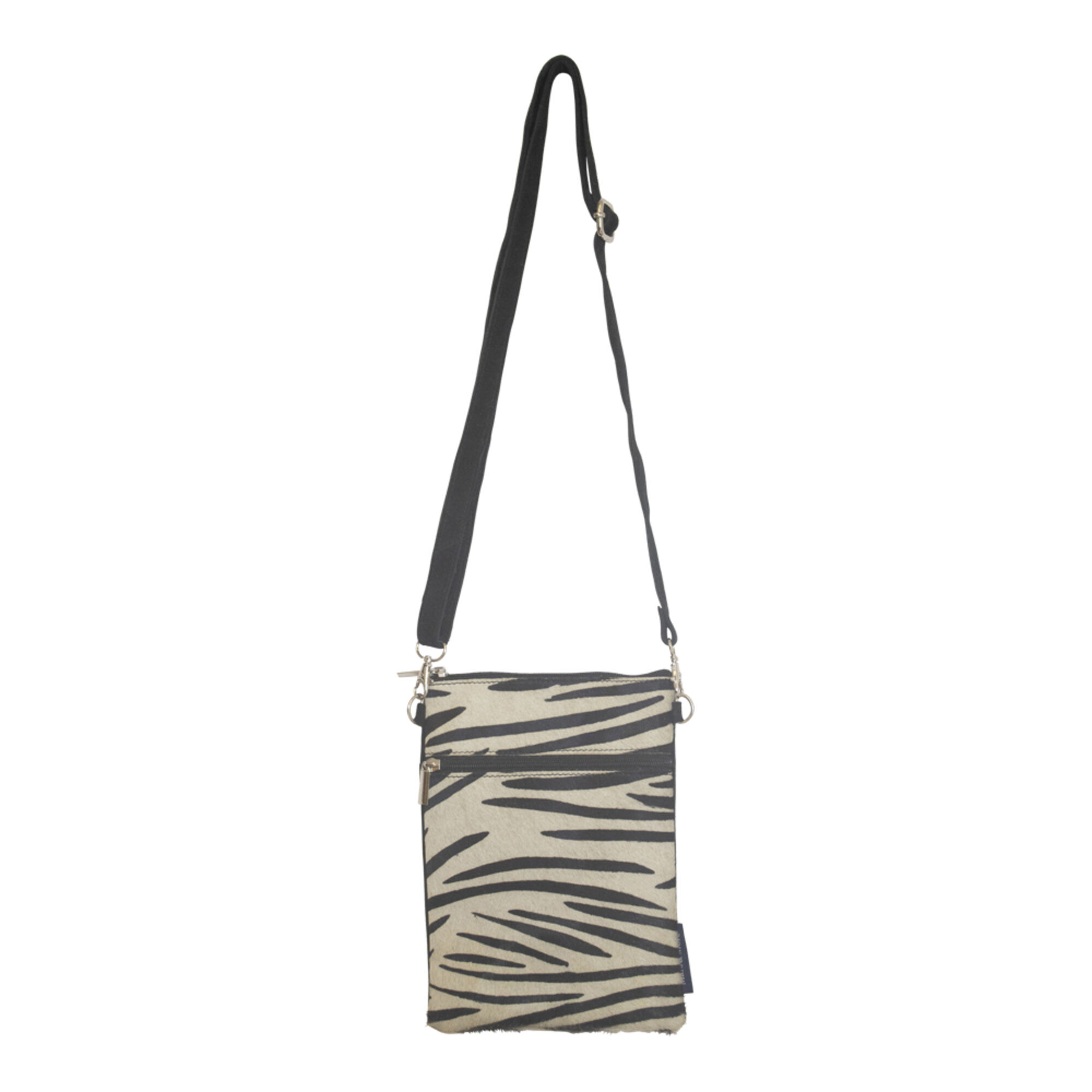crossbody tas verticaal zebra